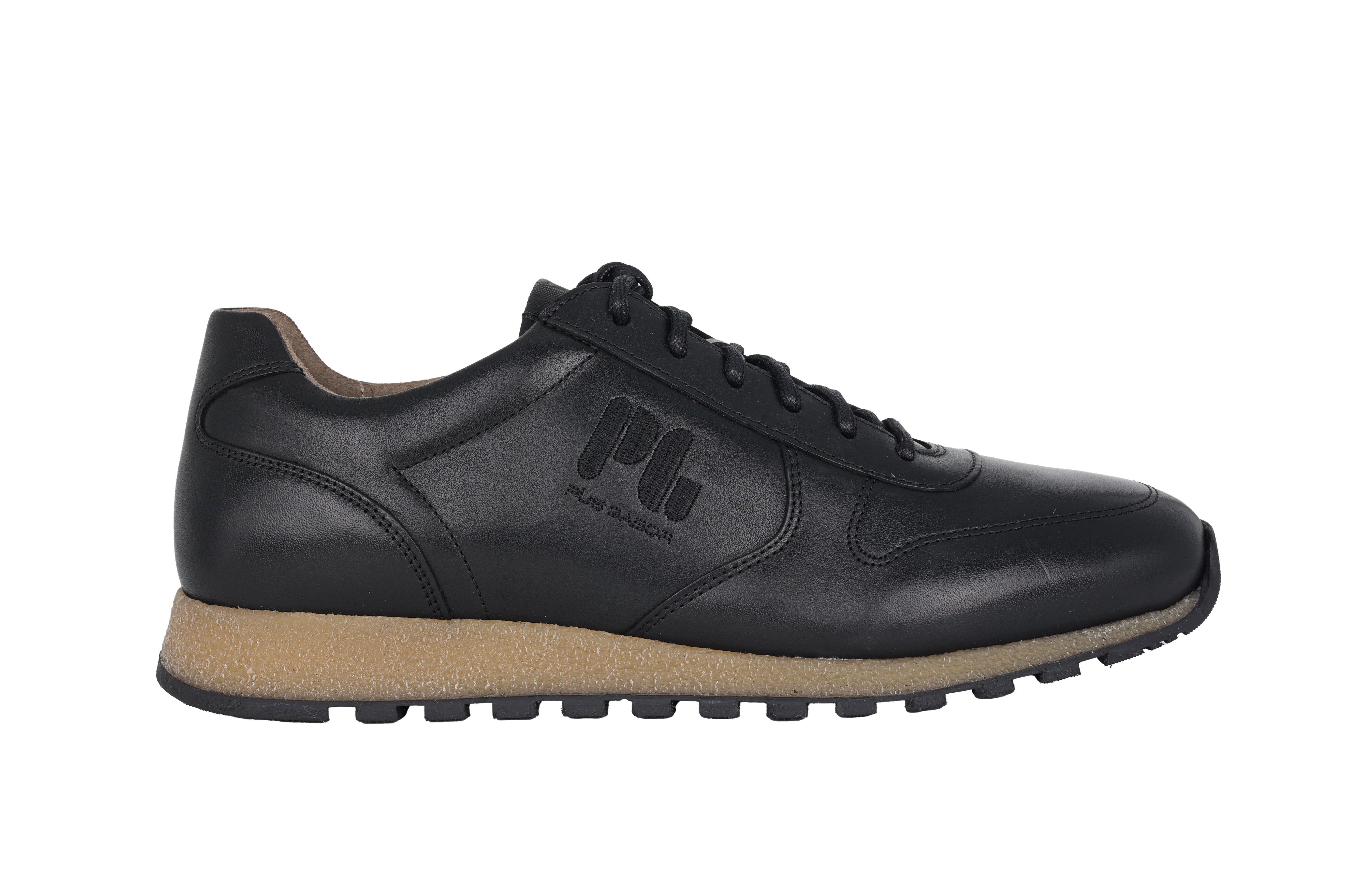 '0496.13.12' zapatilla deportiva con cordones para hombre - negro