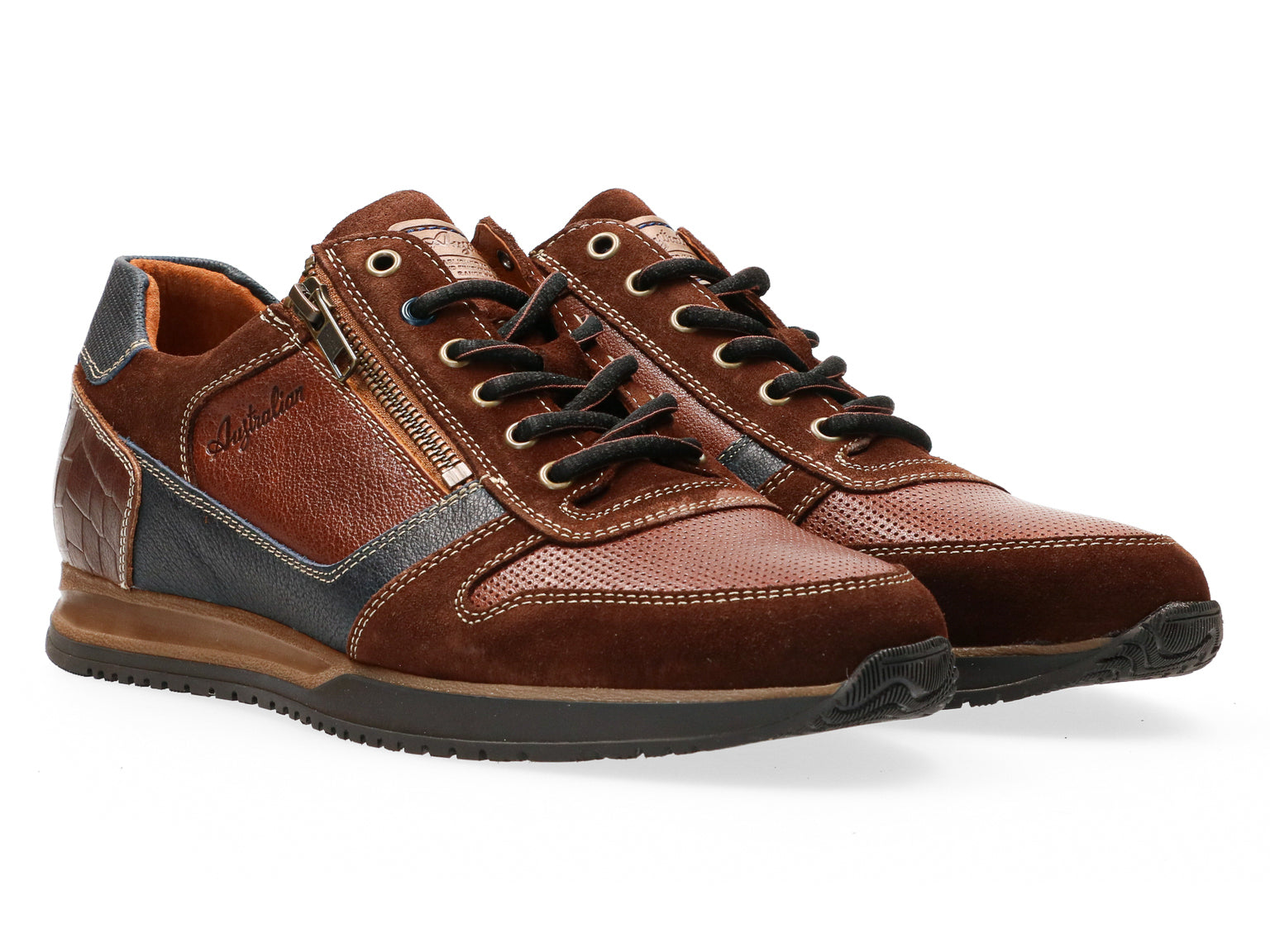 Herren-Schnürsneaker 'Browning' mit breiter Passform (H) – braun