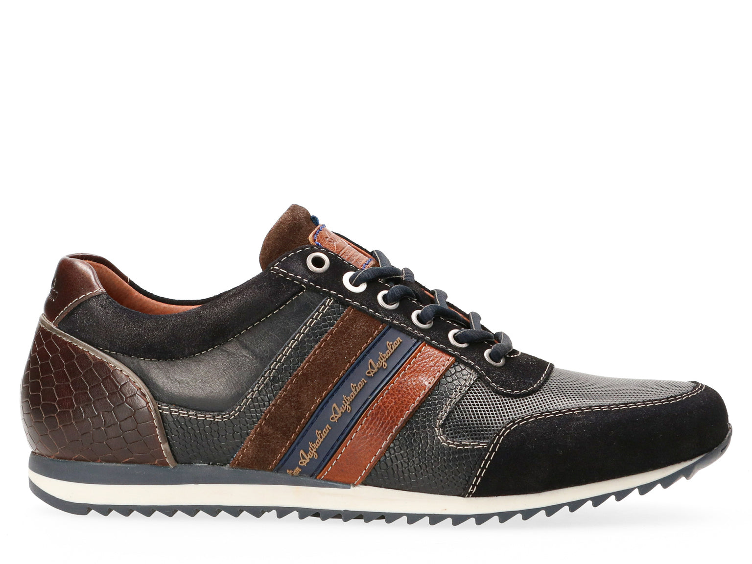 Herensneaker met veters 'Camaro' -blauw