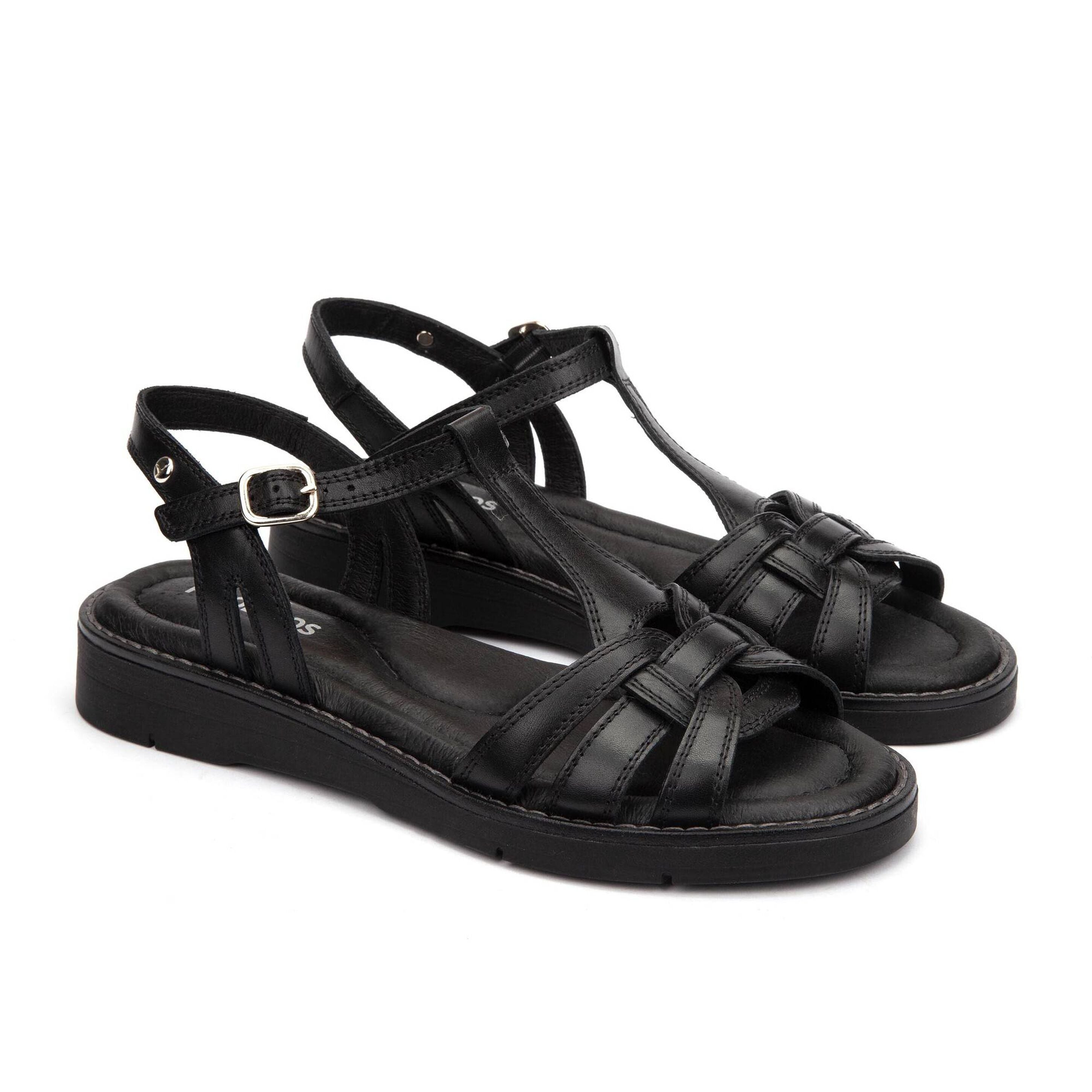 Damessandaal 'Roquetas' - zwart