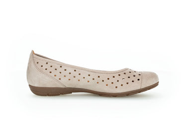 '24.169.12' women's perforated ballerina pump - grey - Chaplinshoes'24.169.12' women's perforated ballerina pump - greyGabor