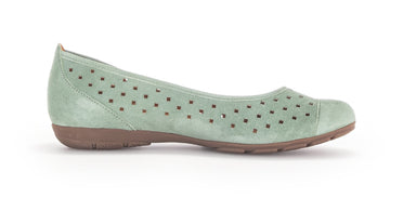 '24.169.33' women's perforated ballerina - Green - Chaplinshoes'24.169.33' women's perforated ballerina - GreenGabor