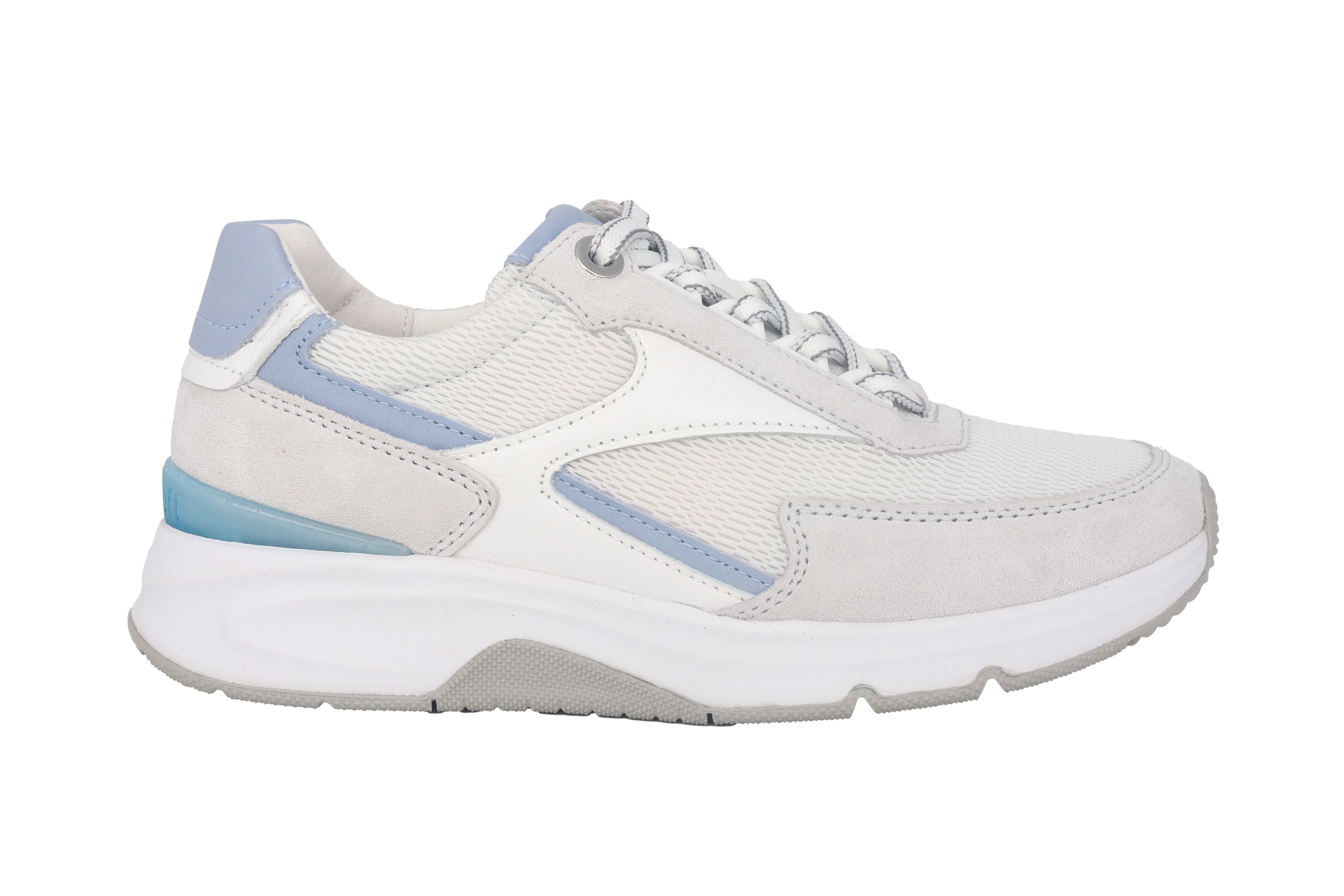 Rollschuh-Schnürsneaker '26.895.51' für Damen – Weiß-Blau-Mix