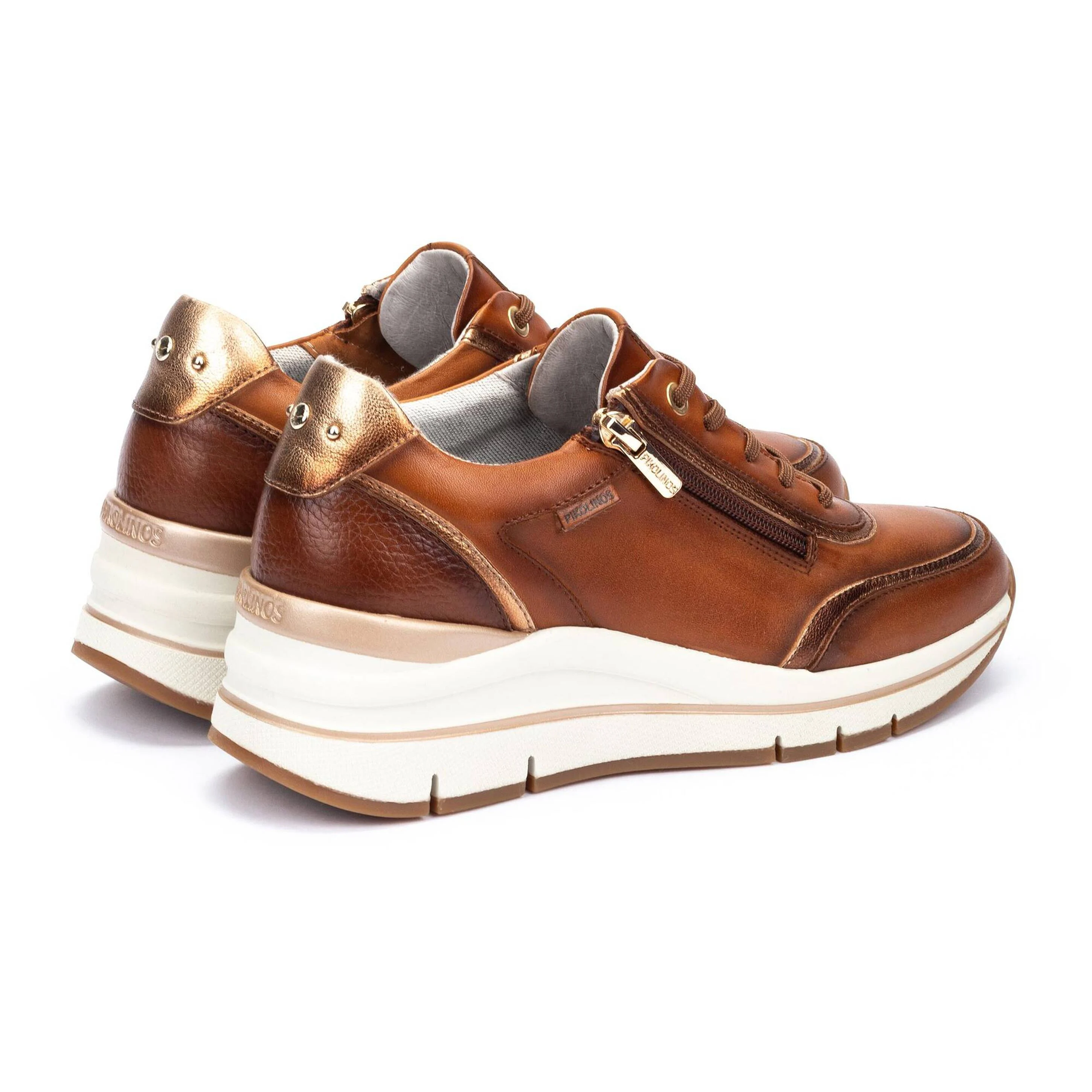 Damen-Sneaker 'Girona' mit Schnürsenkel und Reißverschluss – Braun