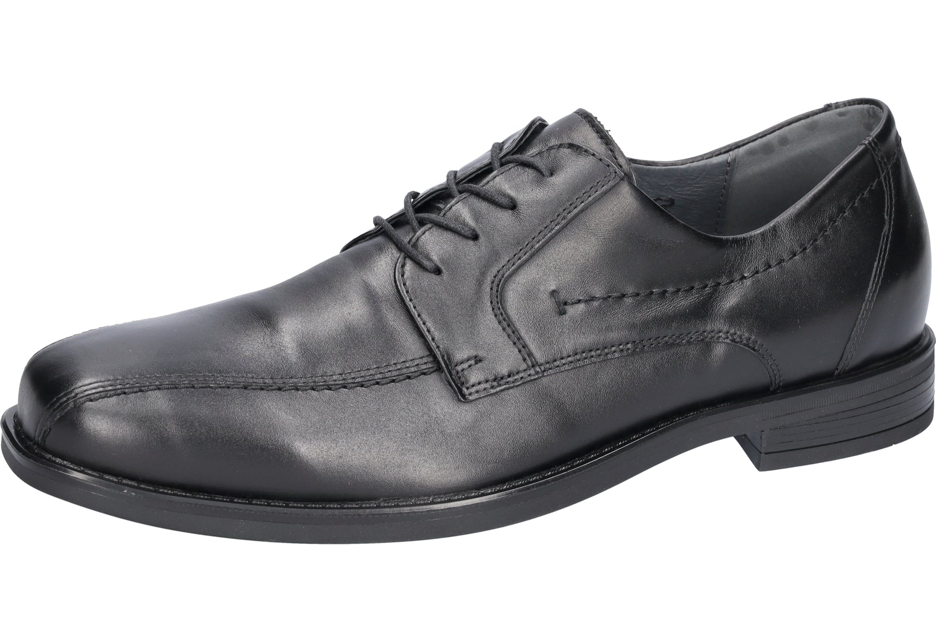 Sznurowane buty męskie 'Henry' o szerokim kroju (H) - czarne