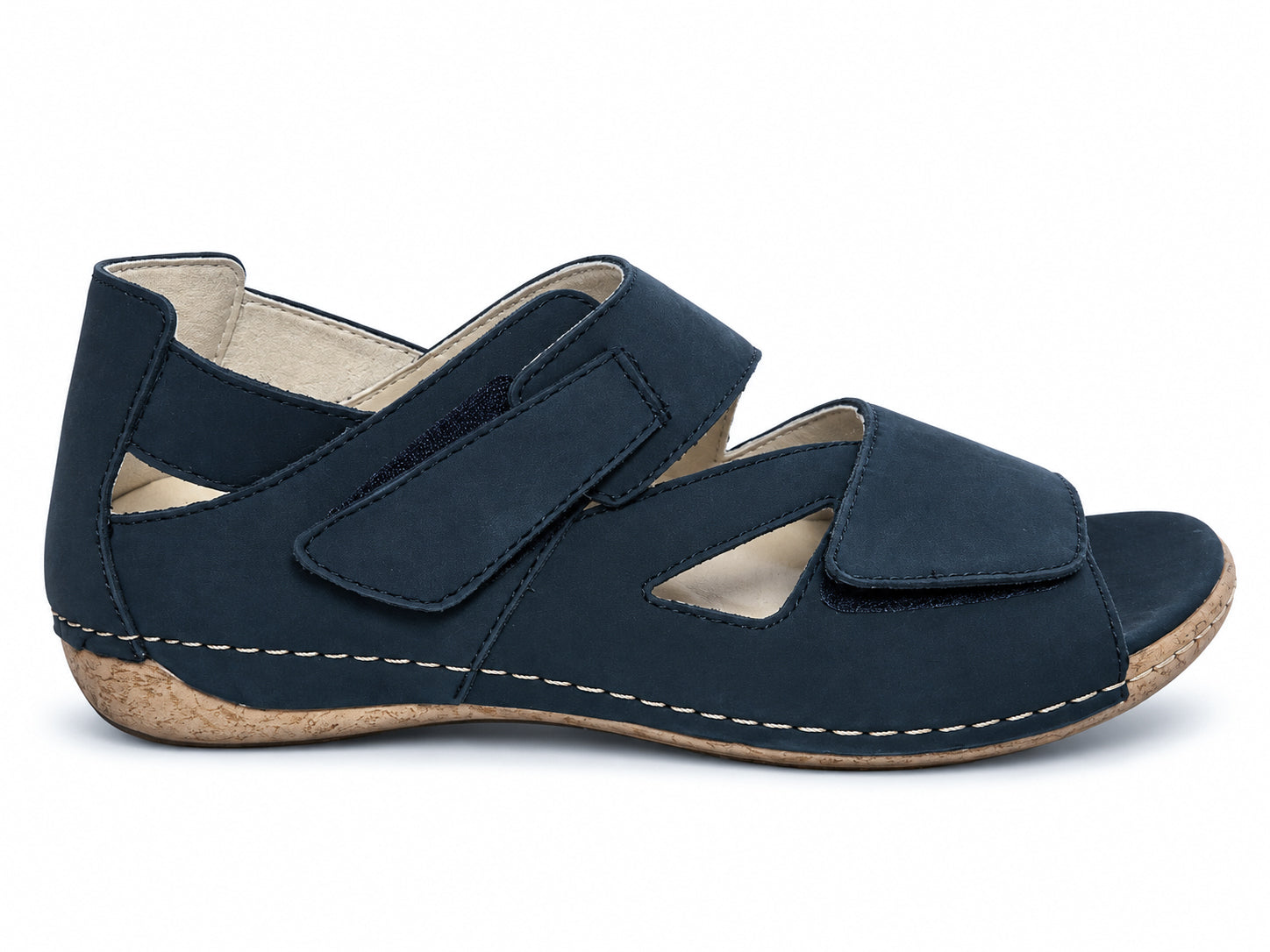 Damessandaal 'Heliett' met brede pasvorm (H) - blauw