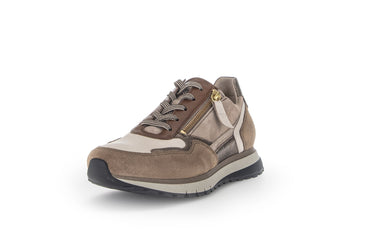 '36.378.55' zapatillas deportivas con cordones para mujer de corte ancho (H) - beige - Chaplinshoes'36.378.55' zapatillas deportivas para mujer de corte ancho (H) con cordones - beigeGabor