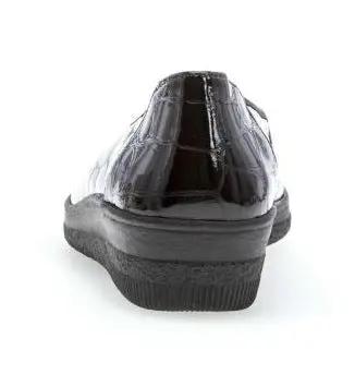 '36.400.97' dameslaofer - crocoprint lak Zwart - Chaplinshoes'36.400.97' dames laofer - crocoprint lak ZwartGabor