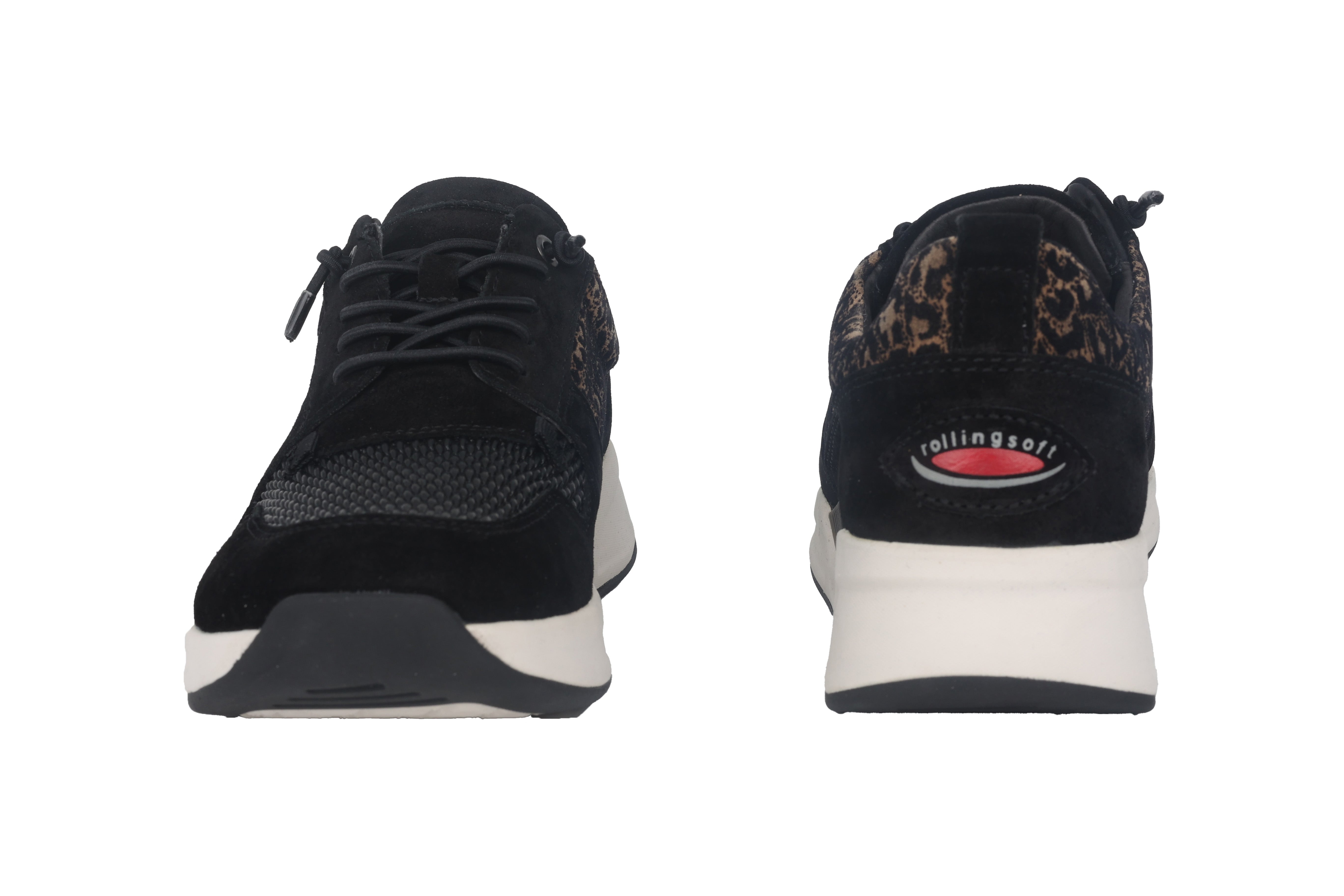 Rollende damessneaker '96.955.84' - Zwart