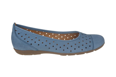 '44.169.10' women's perforated ballerina pump - blue - Chaplinshoes'44.169.10' women's perforated ballerina pump - blueGabor