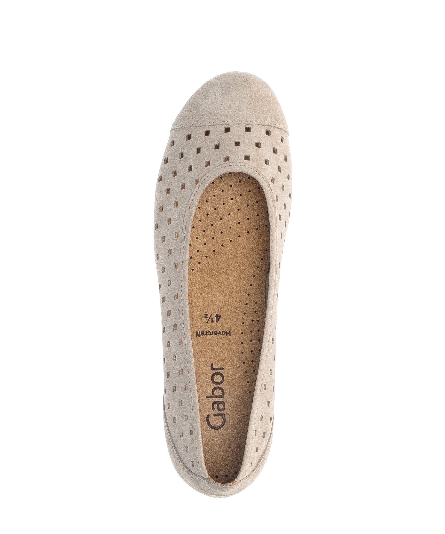 '44.169.12' women's perforated ballerina pump - Grey - Chaplinshoes'44.169.12' women's perforated ballerina pump - GreyGabor