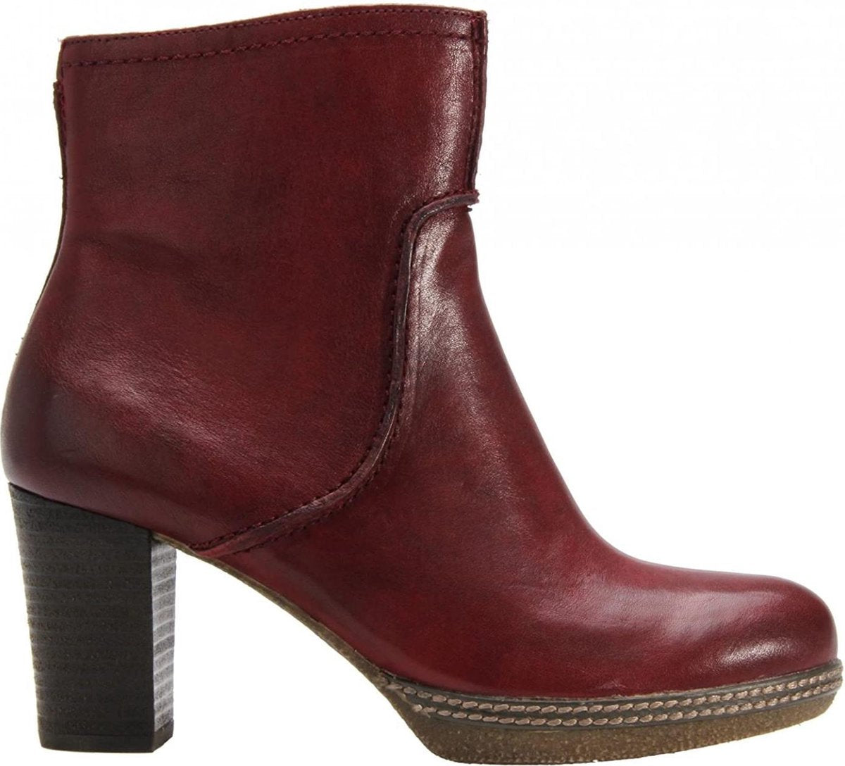 '52.870.38' women's ankle zipper boot - Dark red