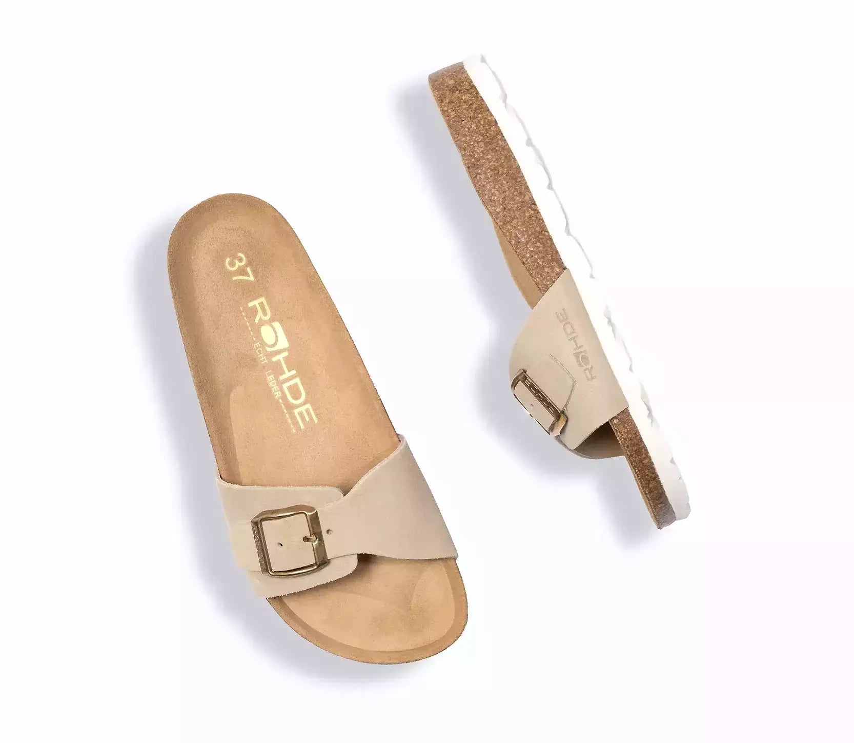 'Alba' Sandalia tipo mule de exterior para mujer - beige