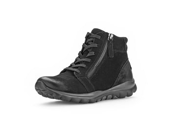 '56.868.47' women's walking rolling lace - zip boot - Black - Chaplinshoes'56.868.47' women's walking rolling lace - zip boot - BlackGabor