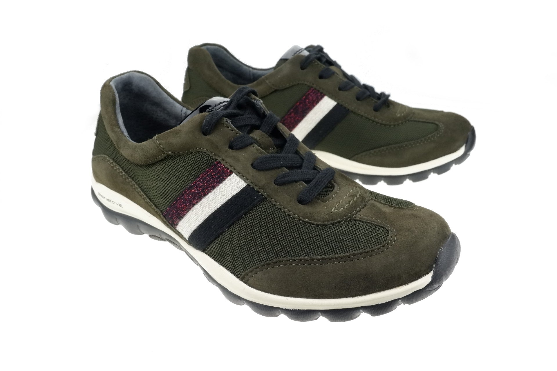 Loopsneaker voor dames '56.966.35' - Groen - ChaplinshoesRollende damessneaker '56.966.35' - GreenGabor