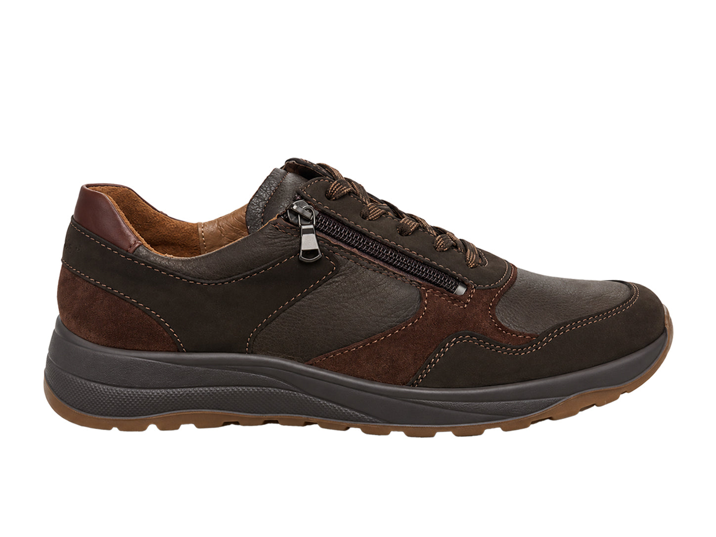 K-John Men's Extra Wide Fit (K) Sneakers - Brown