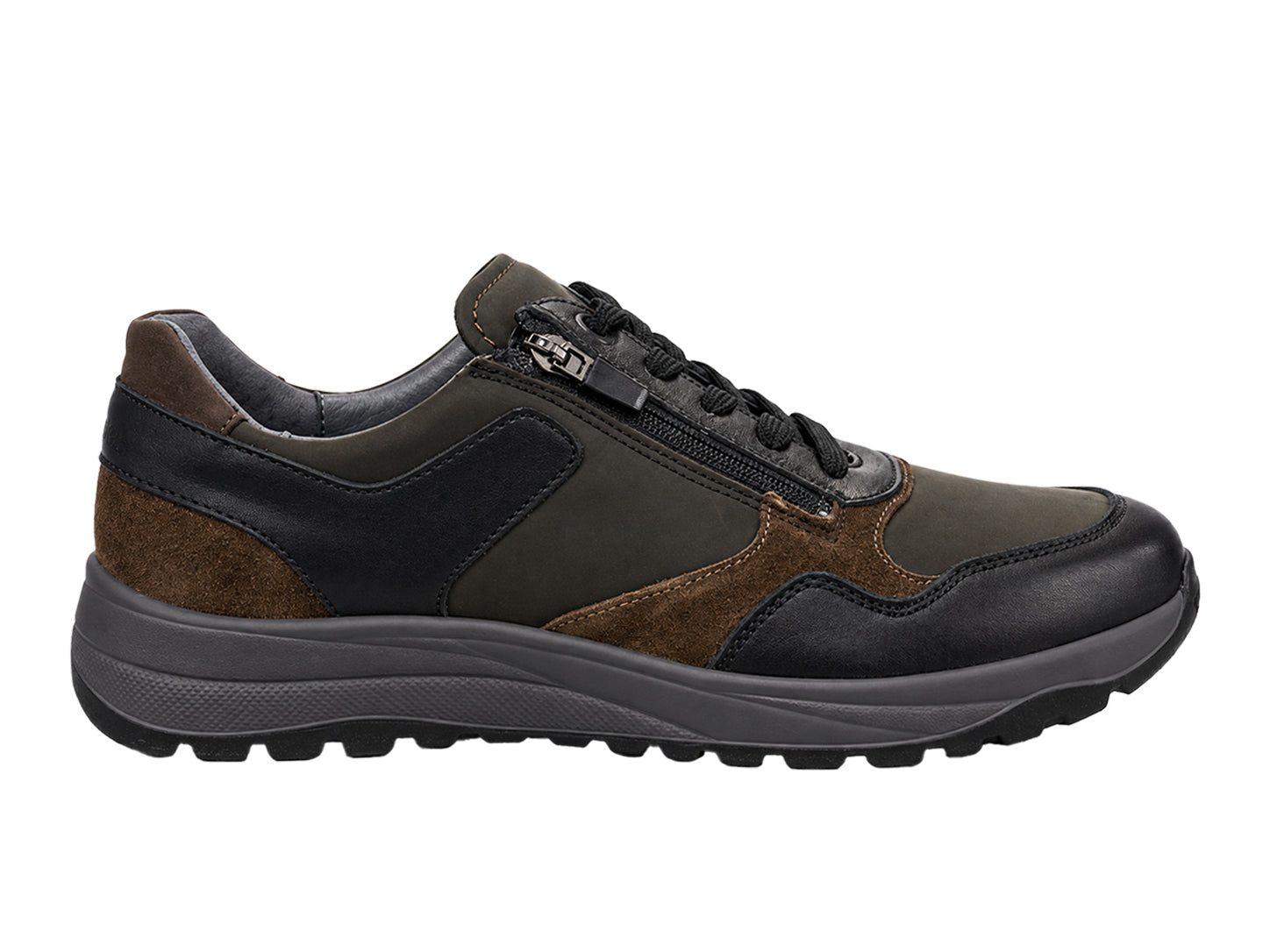 Baskets à lacets pour hommes 'K-John' coupe très large (K) - Marron