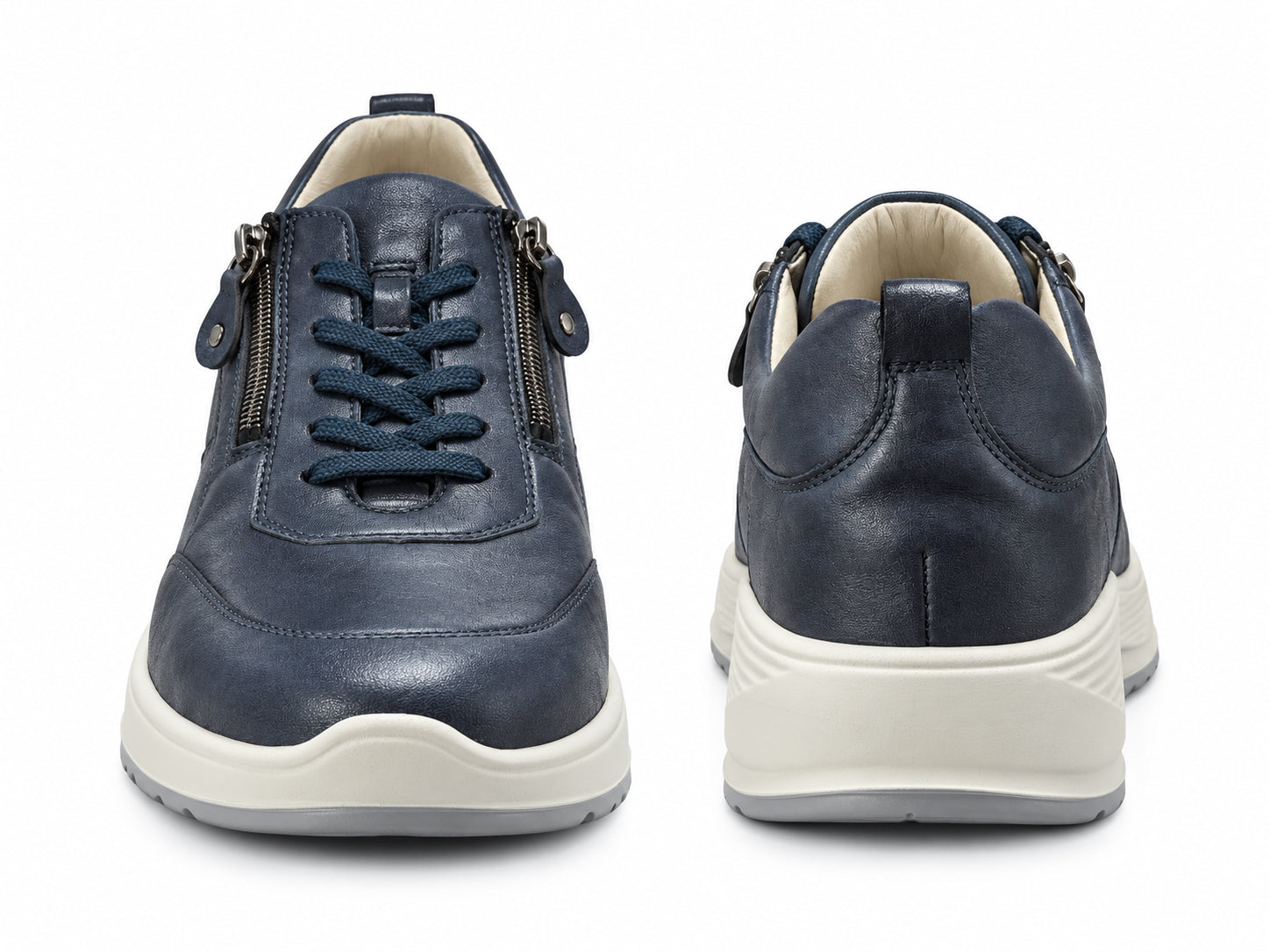 'Kalea' damessneakers met zeer brede pasvorm (K) - blauw
