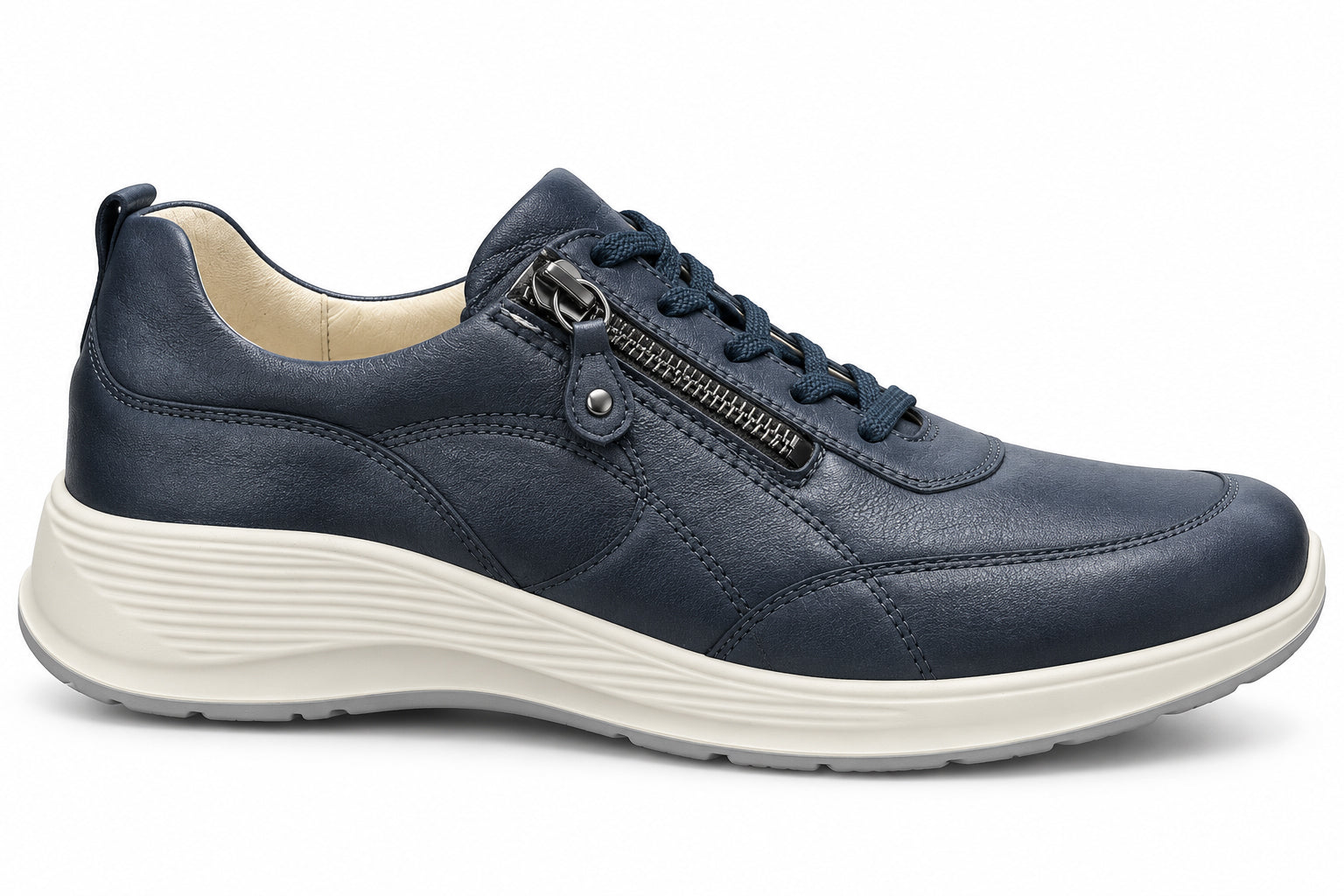 'Kalea' damessneakers met zeer brede pasvorm (K) - blauw