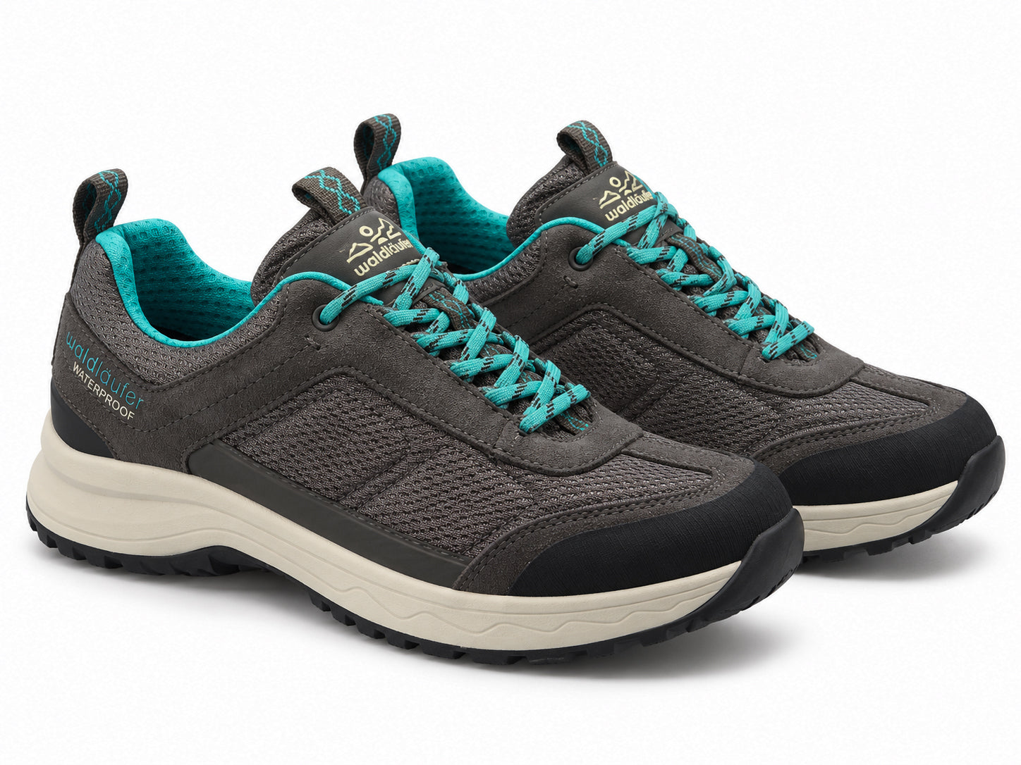 H-Freya Women's Wide Fit (H) Walking Sneakers - Grey