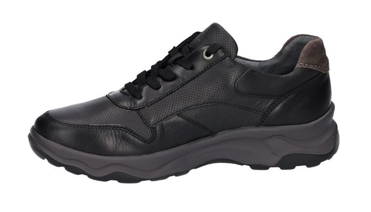 'H-Max' herre sneaker med bred pasform (H) - Sort