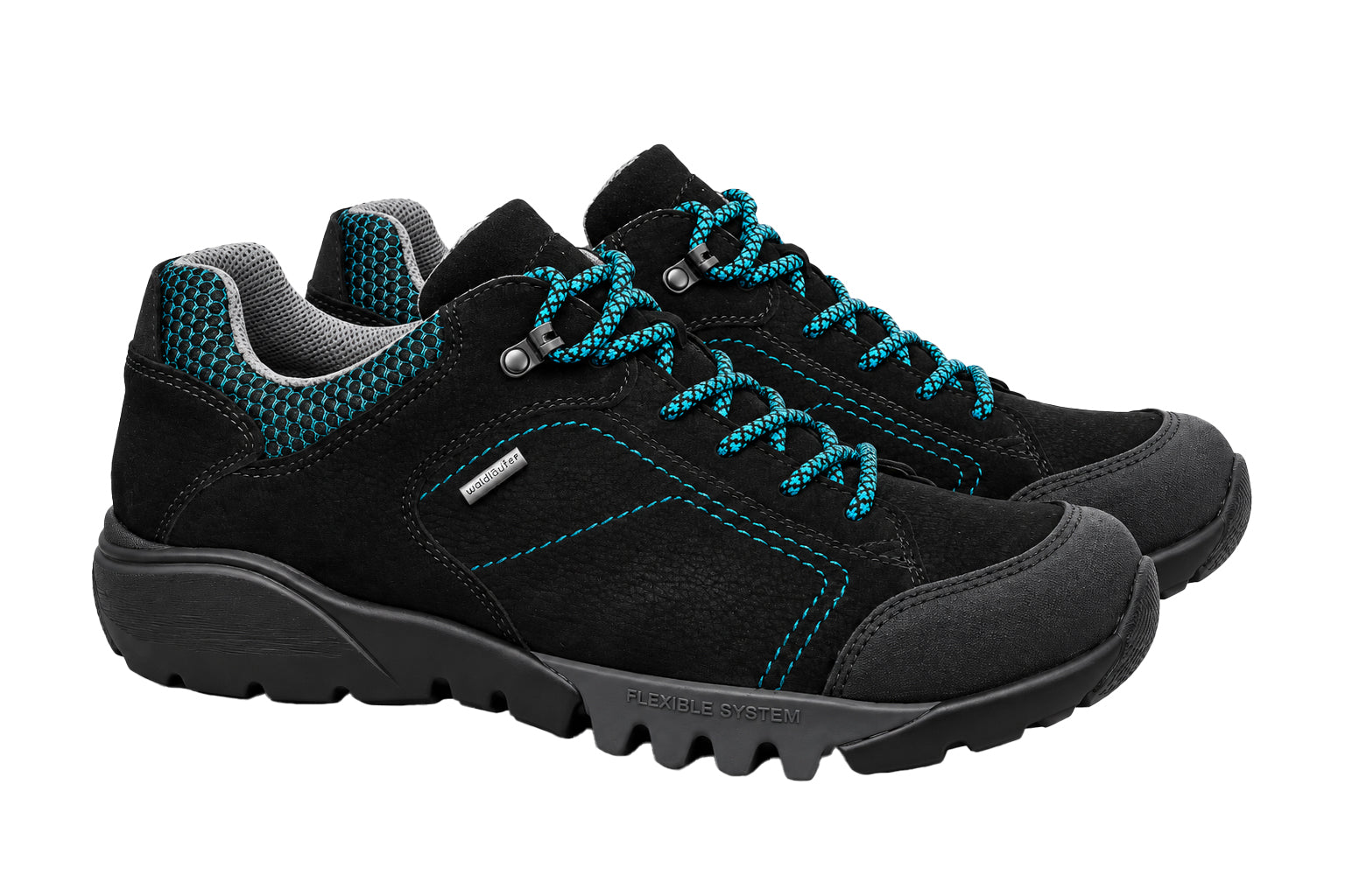 'H-Fritz' Zapatos con cordones impermeables de corte ancho (H) para hombre - negro