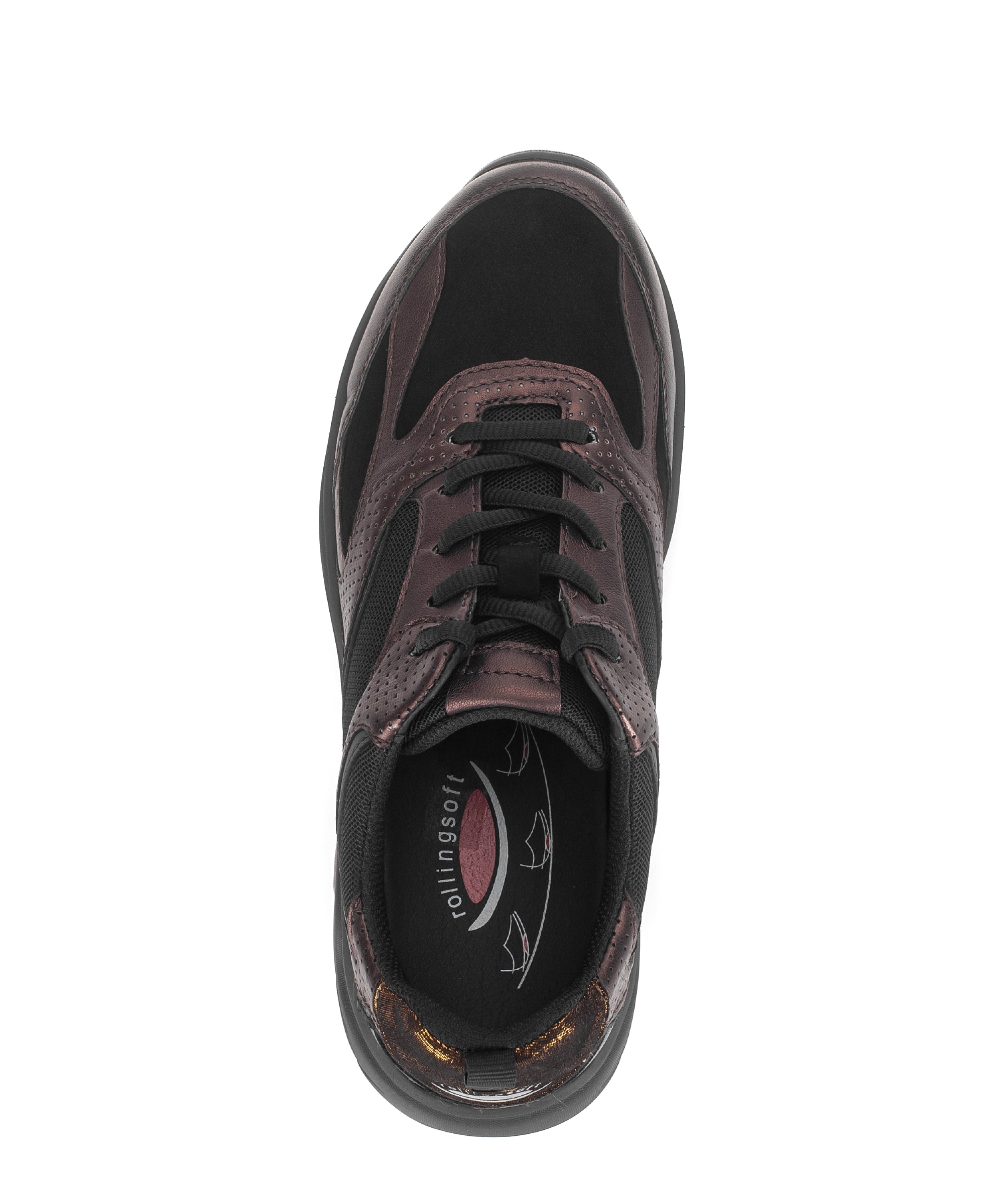 Chaussure à roulettes marche course à pied '76.936.87' pour femme - Mélange noir