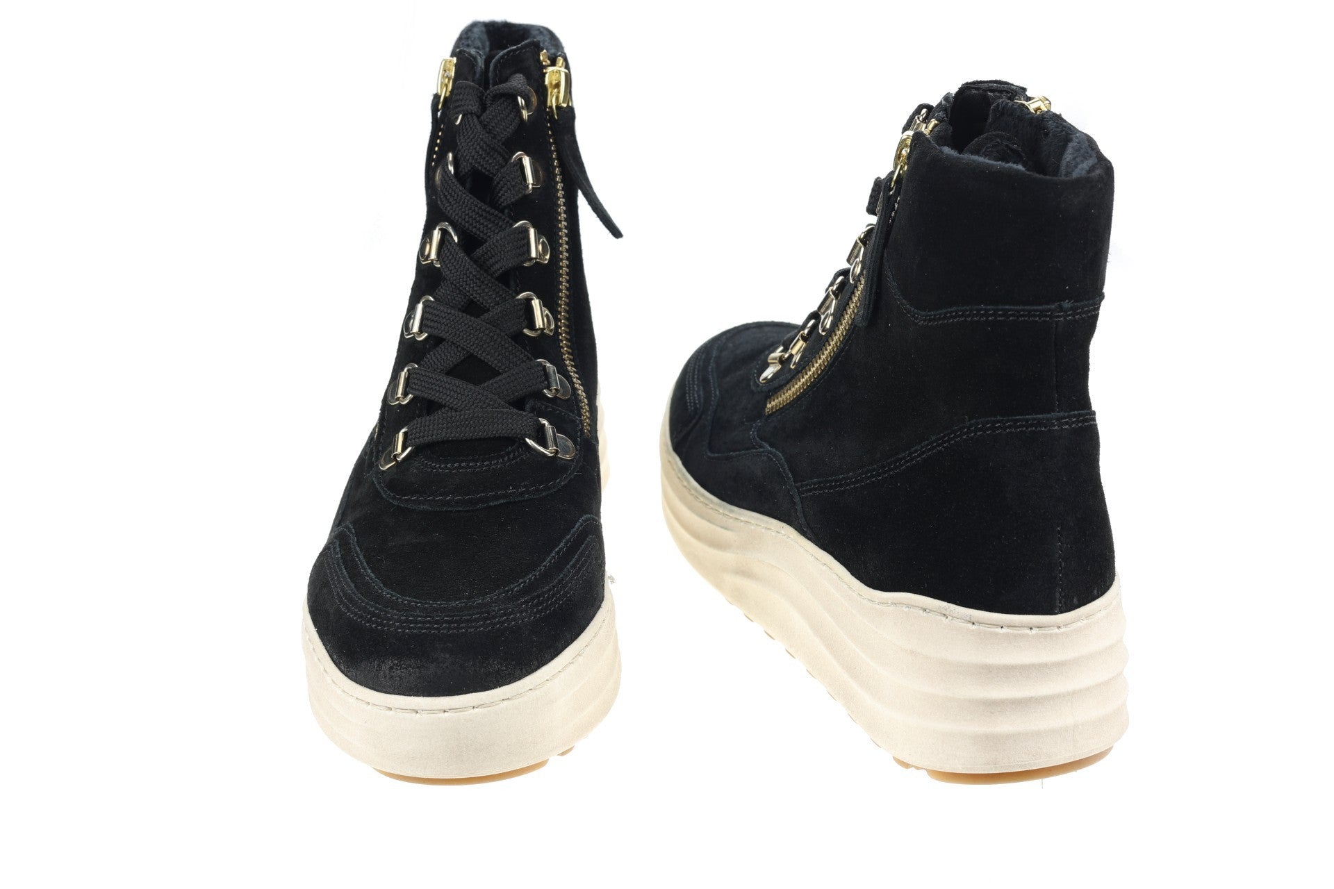 Stivaletto da donna con fodera in pizzo e zip '76.568.37' - Nero - ChaplinshoesStivaletto con zip e fodera in pizzo da donna '76.568.37' - BlackGabor