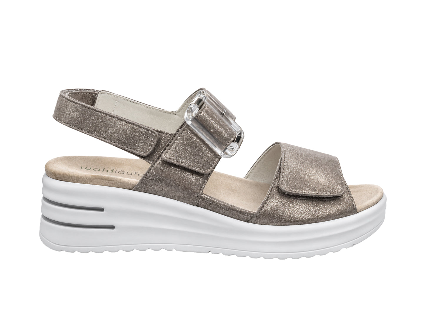 'H-Dina' sandal med bred pasform (H) til kvinder - sølv