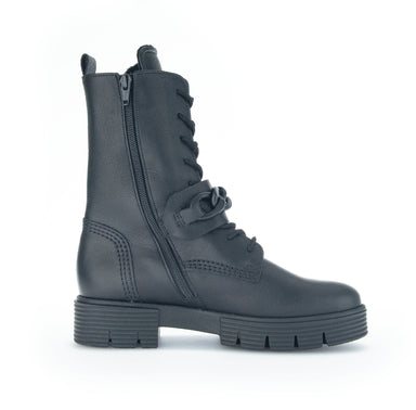 '92.743.31' women's wide fit (H) lace - zip boot - Black - Chaplinshoes'92.743.31' women's wide fit (H) lace - zip boot - BlackGabor