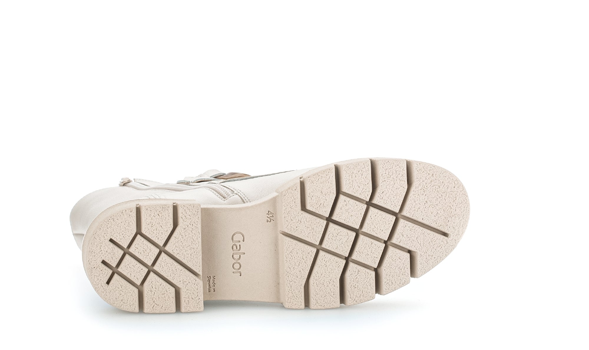 '92.743.61' women's wide fit (H) lace - zip boot - Off white - Chaplinshoes'92.743.61' women's wide fit (H) lace - zip boot - Off whiteGabor