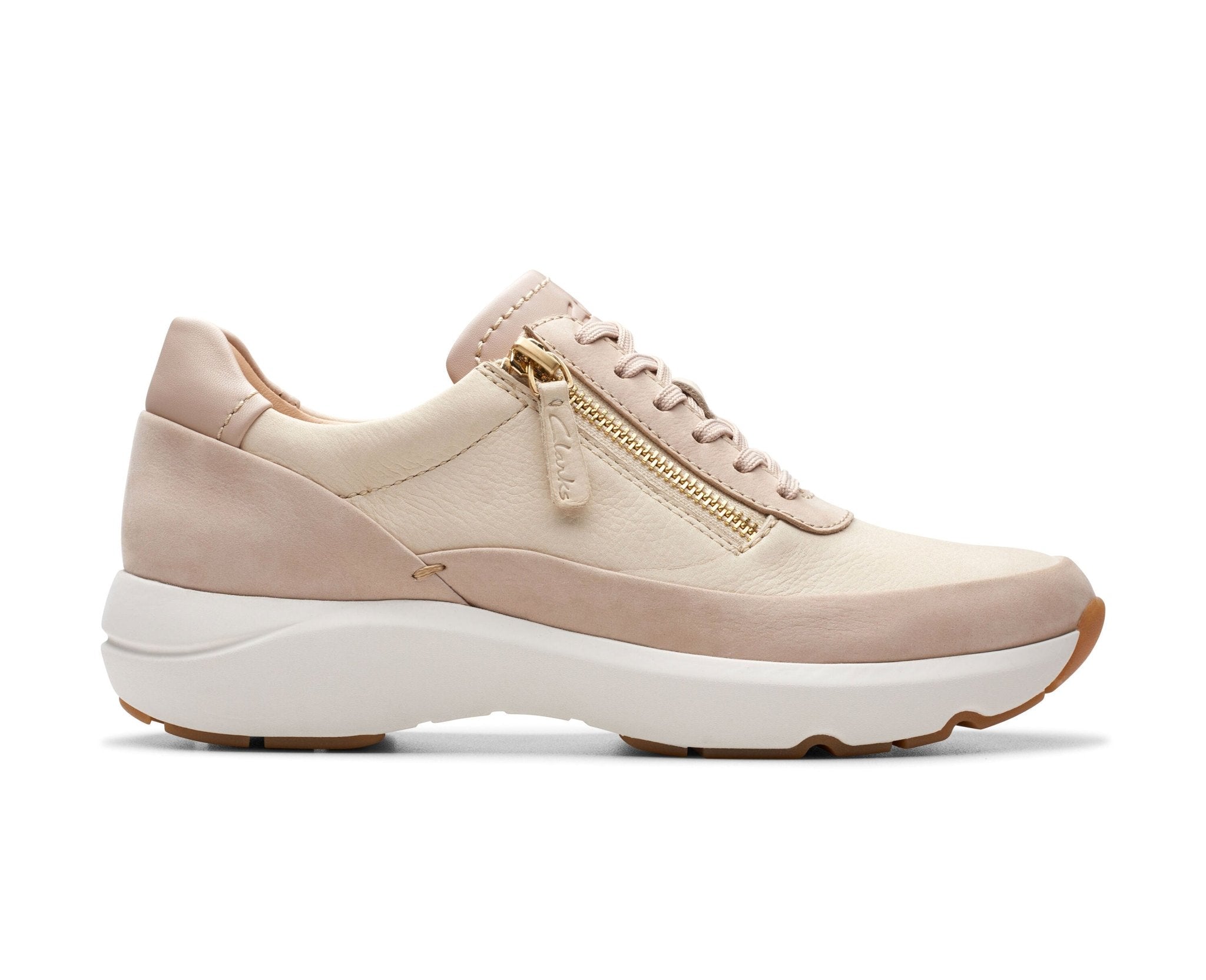 'Tivoli Zip' dames veter - zip sneakers - beige - Chaplinshoes'Tivoli Zip' dames veter - zip sneakers - beigeClarks