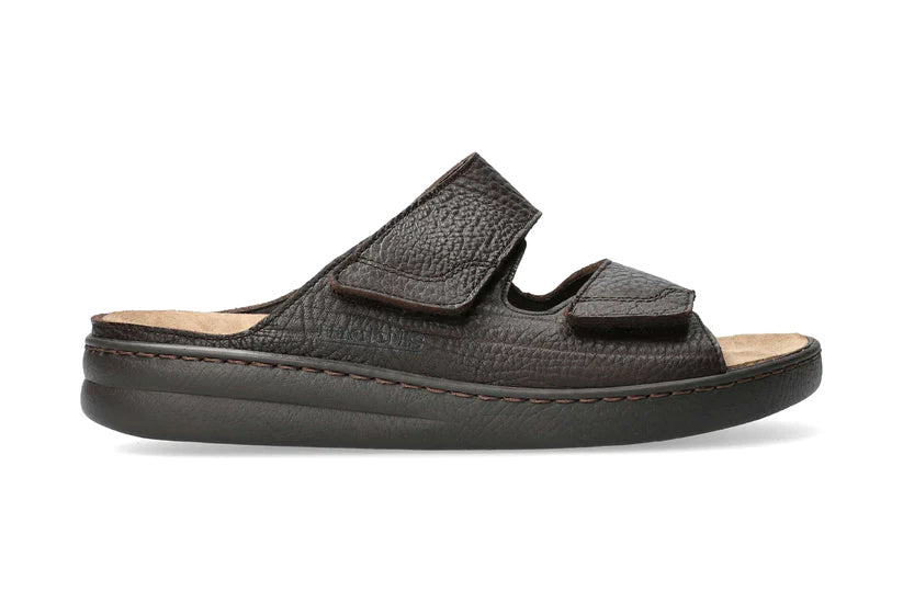 'James' sandal med ergonomisk bred passform (H) för män - brun