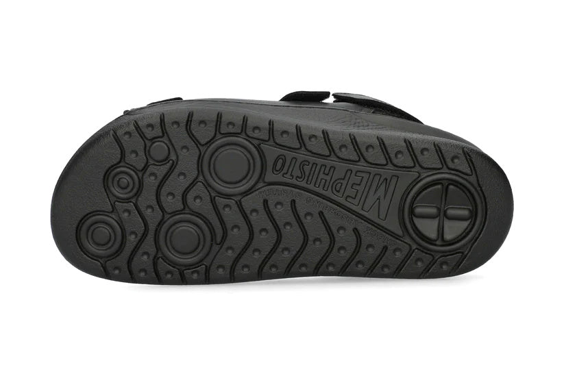 Sandale homme coupe large (H) 'Valden' - Noir