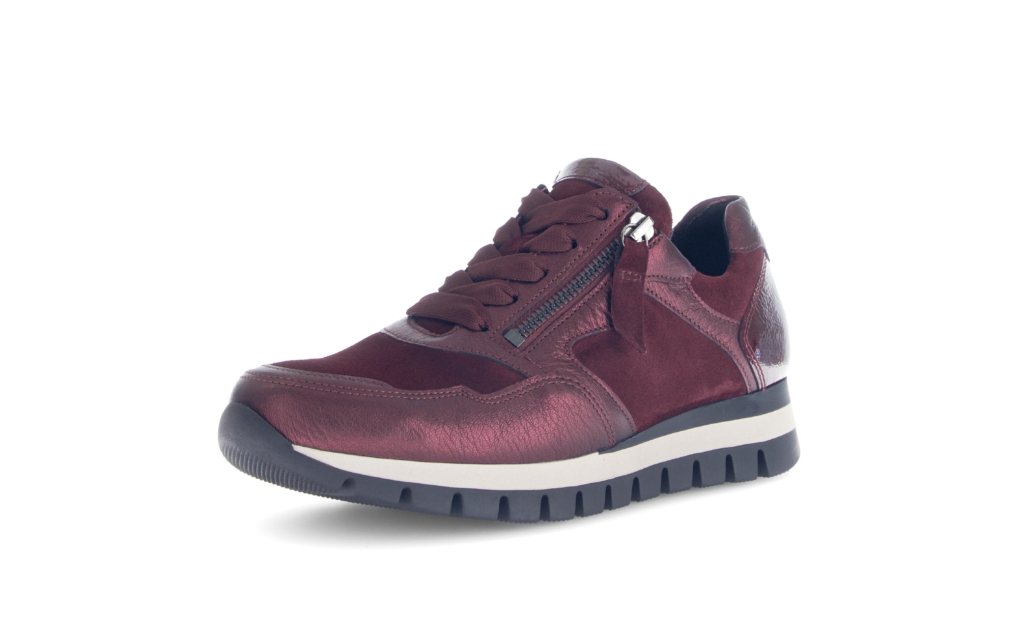 Weit geschnittener (H) Damen-Sneaker „76.438.38“ mit Spitzenreißverschluss – Lila