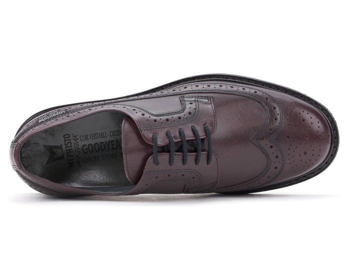 Chaussure à lacets Goodyear faite à la main pour hommes 'Matthew' - Rouge