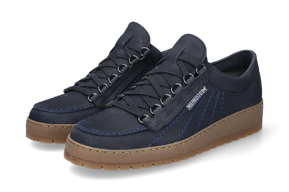 'Rainbow' herre snøresko - blå