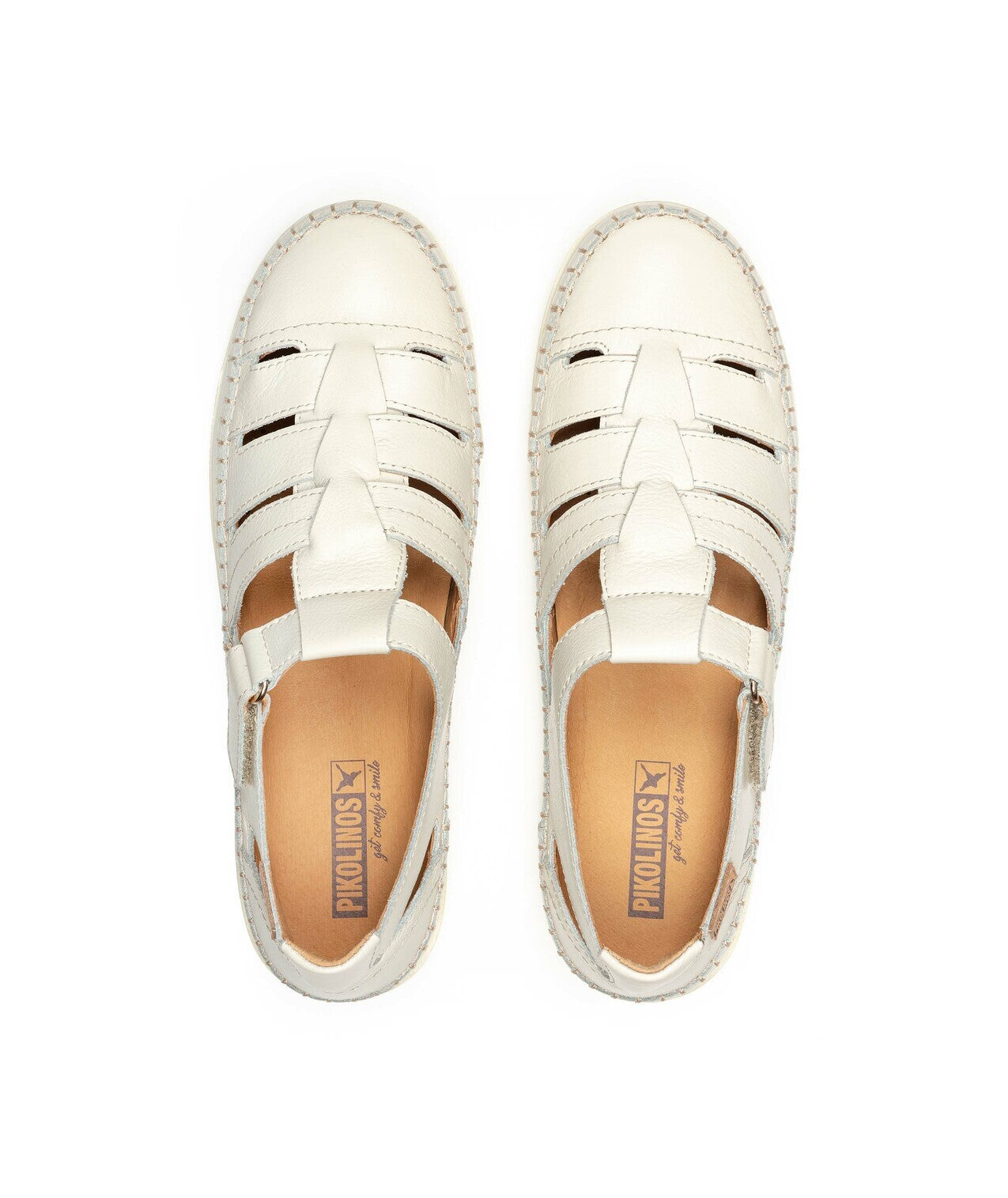 'Soller' women's semi open sandal - off white