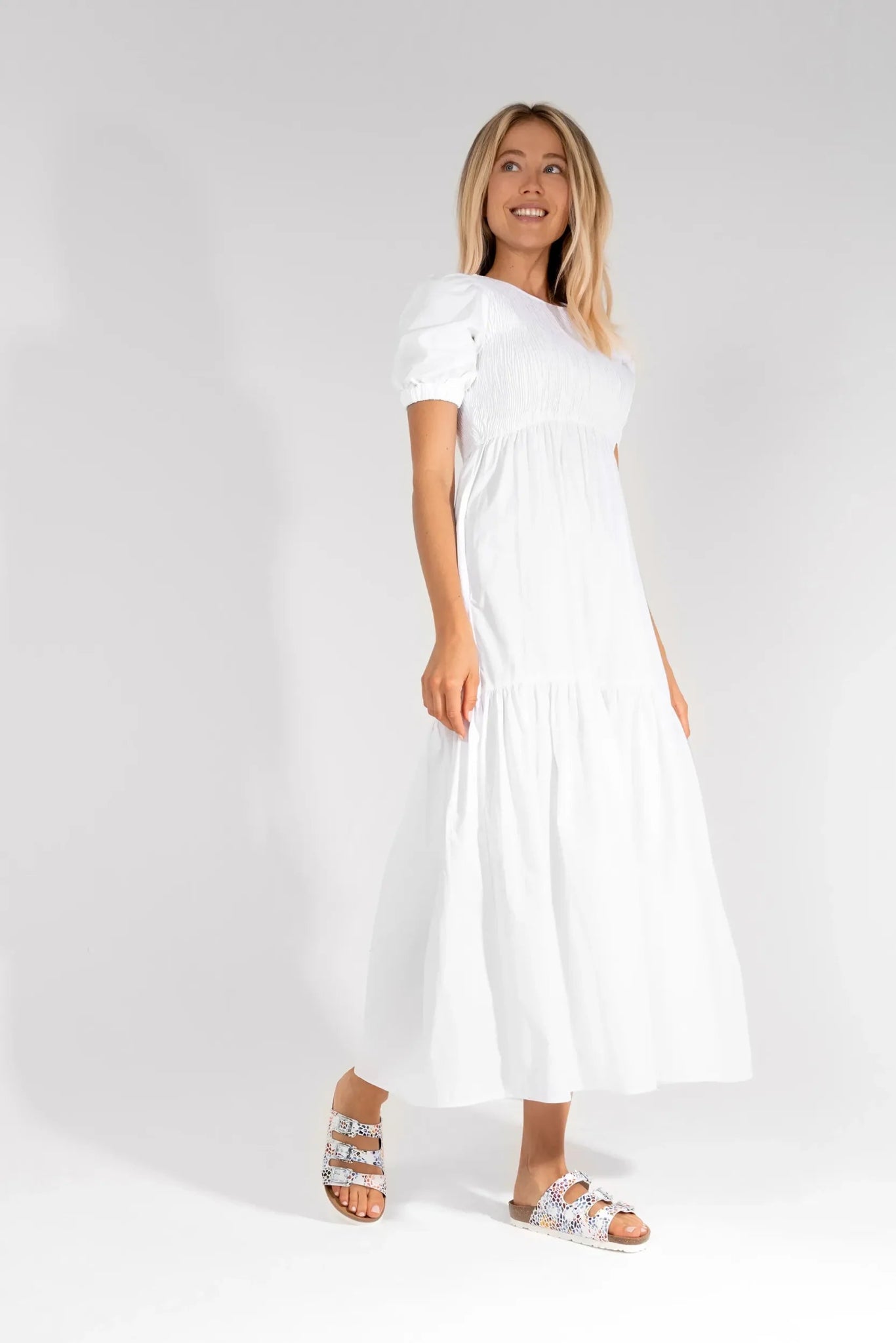 Sandalo slide da donna 'Alba' - bianco mix multi - ChaplinshoesSandalo slide da donna "Alba" - mix bianco multiRohde