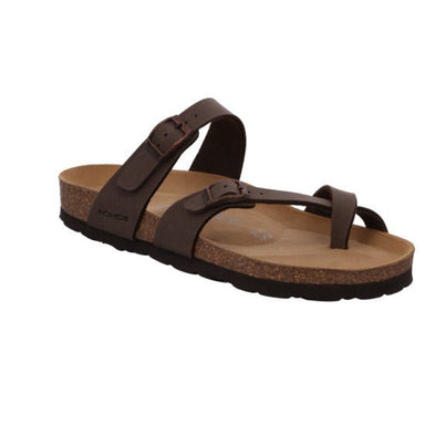 'Alba' women's toe slide sandal - brown - Chaplinshoes'Alba' women's toe slide sandal - brownRohde
