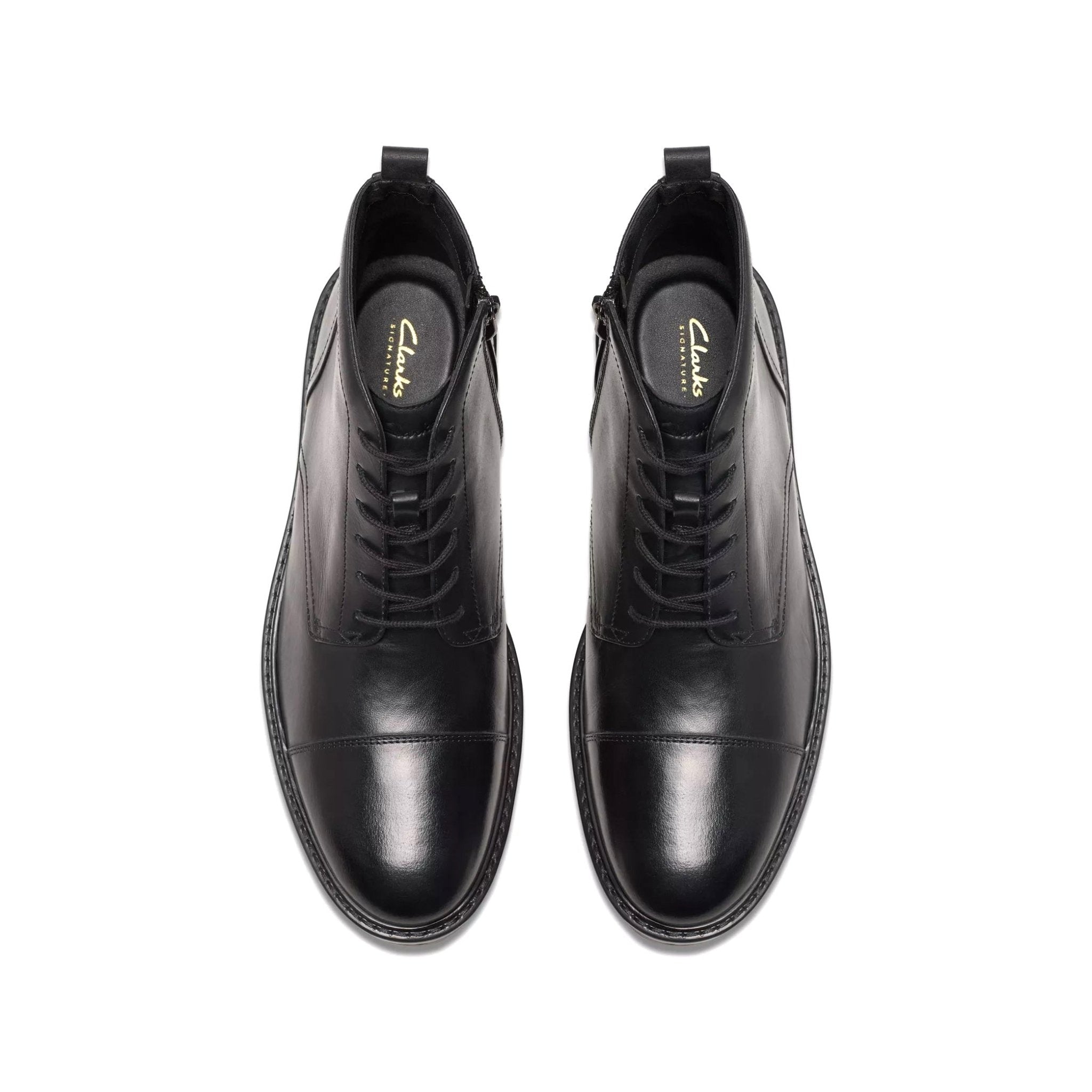 'Aldwin Cap' men's lace - zip boot - black - Chaplinshoes'Aldwin Cap' men's lace - zip boot - blackClarks