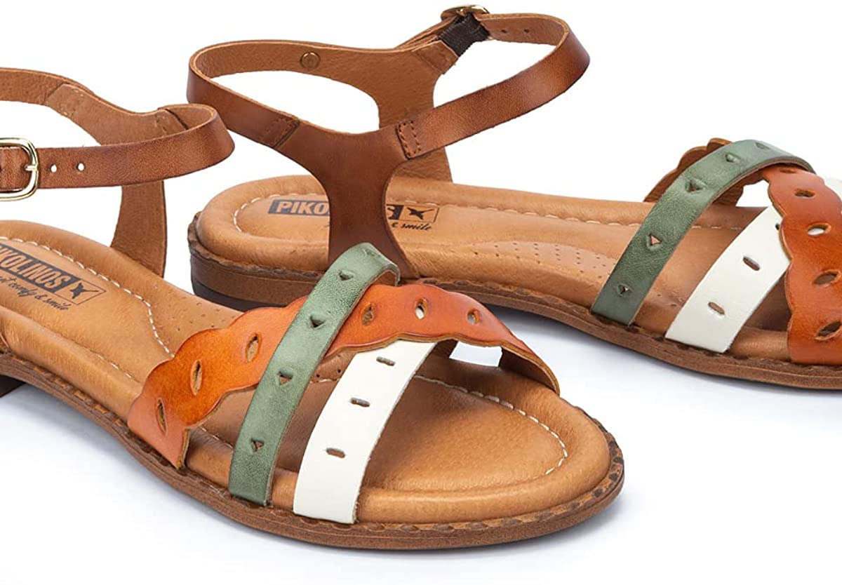 Damessandaal 'Algar' - groen mix - Chaplinshoes'Algar' damessandaal - groen mixPikolinos