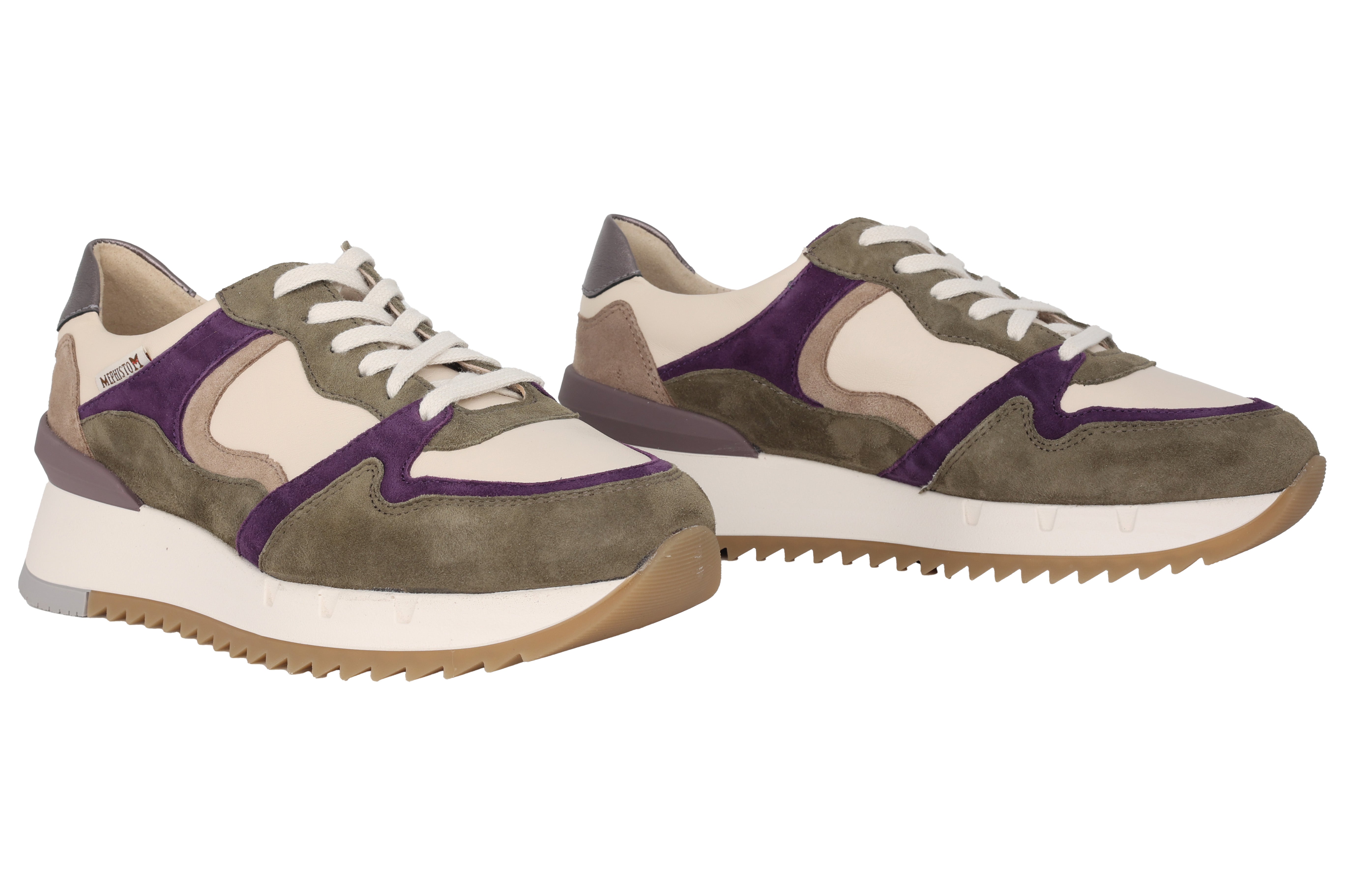 Chaussure à lacets ergonomique pour femme 'Angie' - Vert violet rose mix