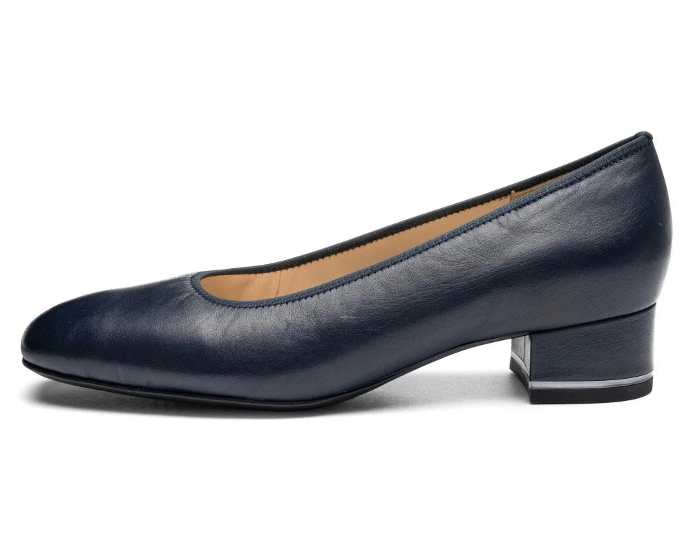 'Graz' women's wide fit (H) pump - Blue