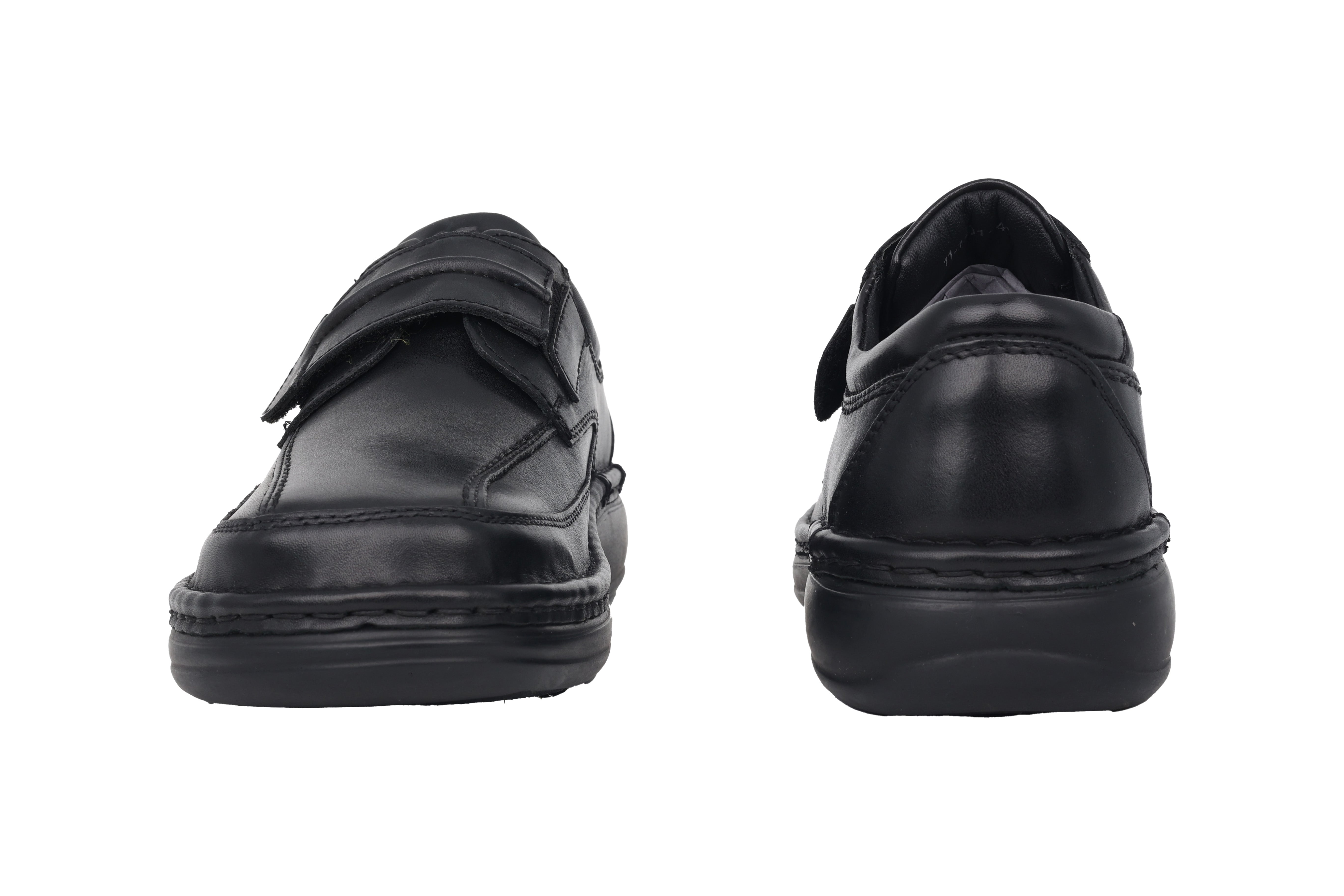 Herrenschuh „Ben“ mit sehr breitem (K) Riemen – Schwarz