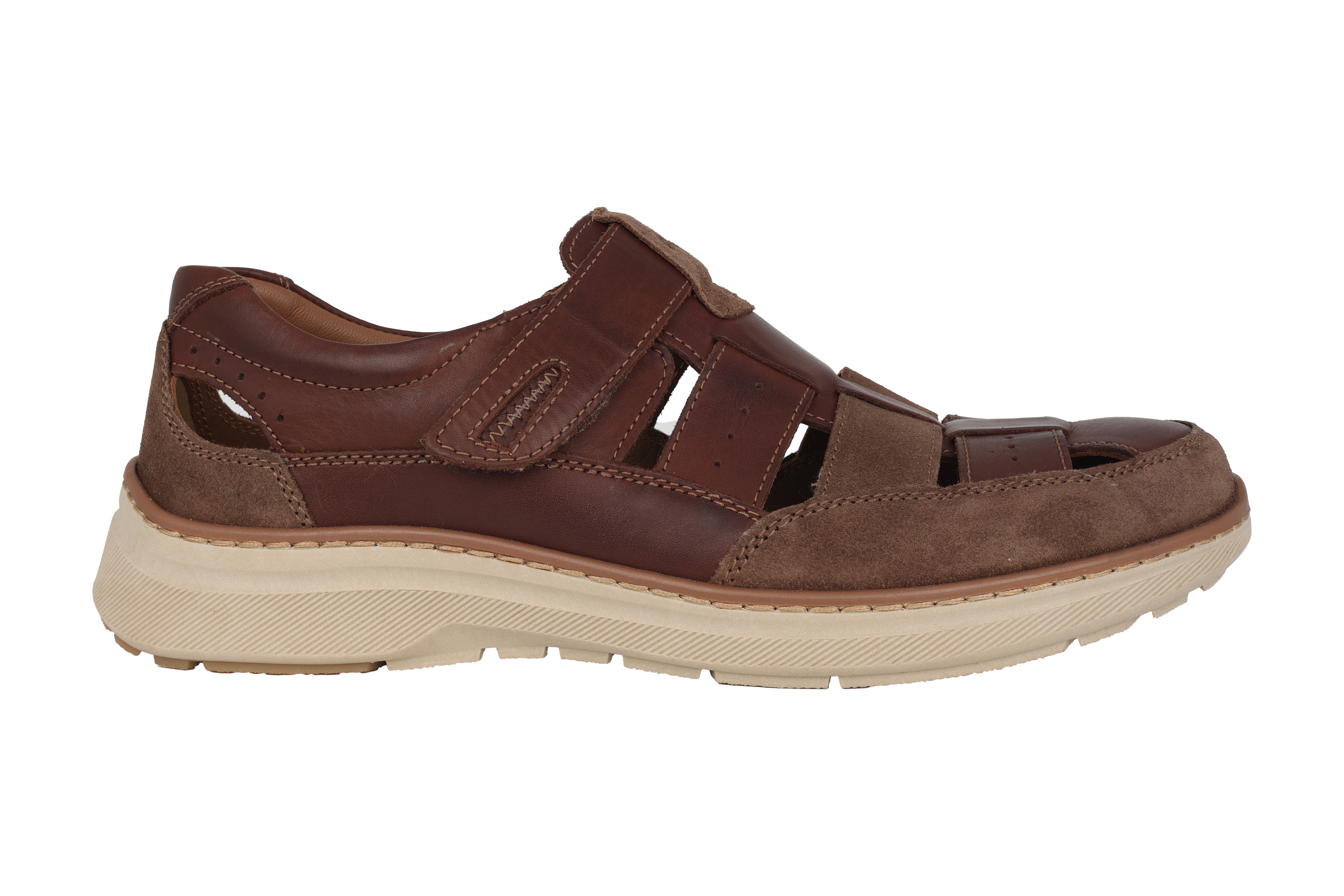 Sandale coupe large (h) pour hommes 'Pedro' - Marron foncé