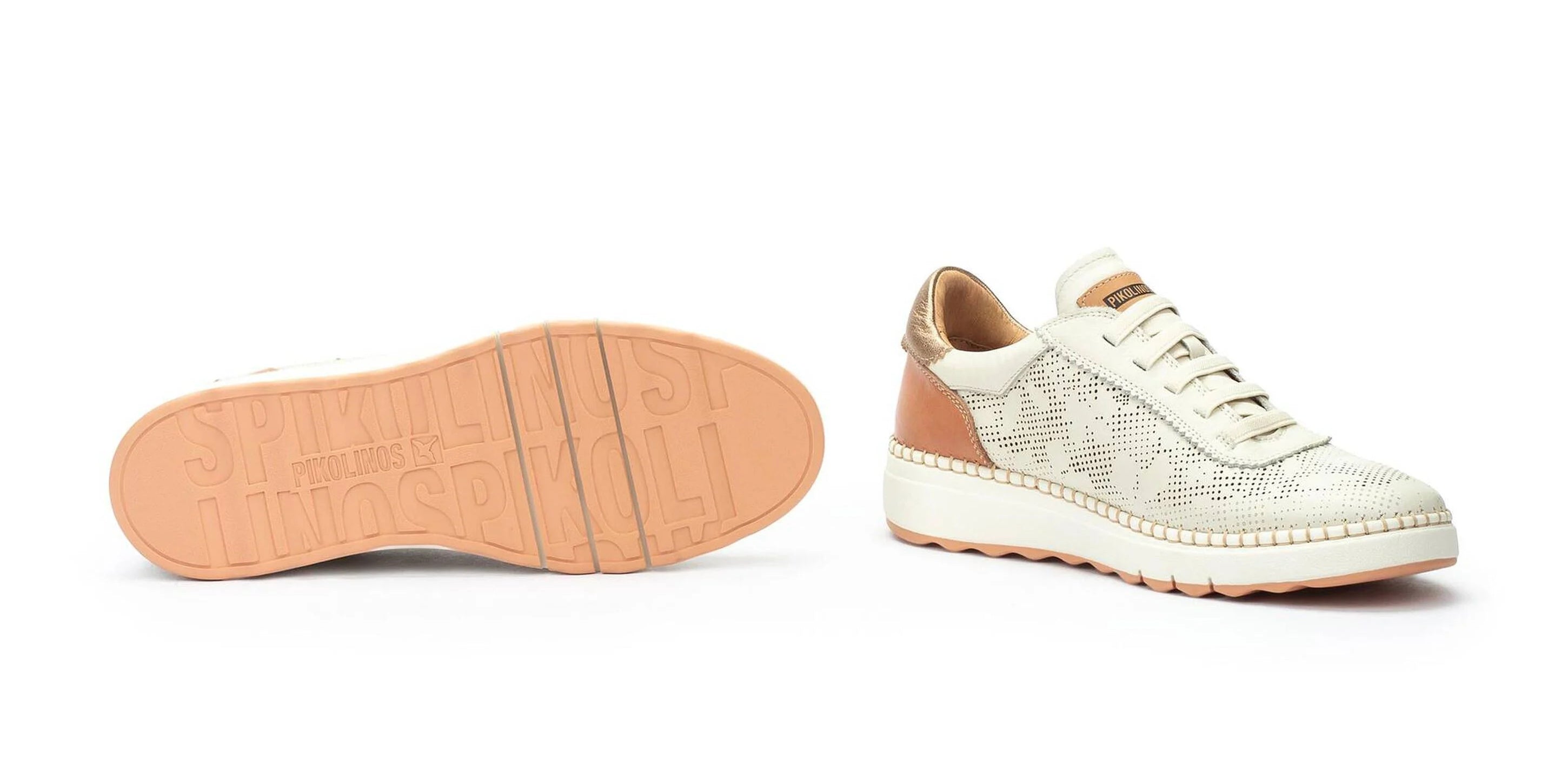 Baskets perforées pour femme 'Arenas' - Blanc cassé