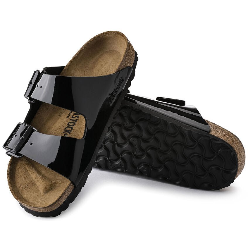 'Arizona BS' women's slide sandal - black patent - Chaplinshoes'Arizona BS' women's slide sandal - black patentBirkenstock