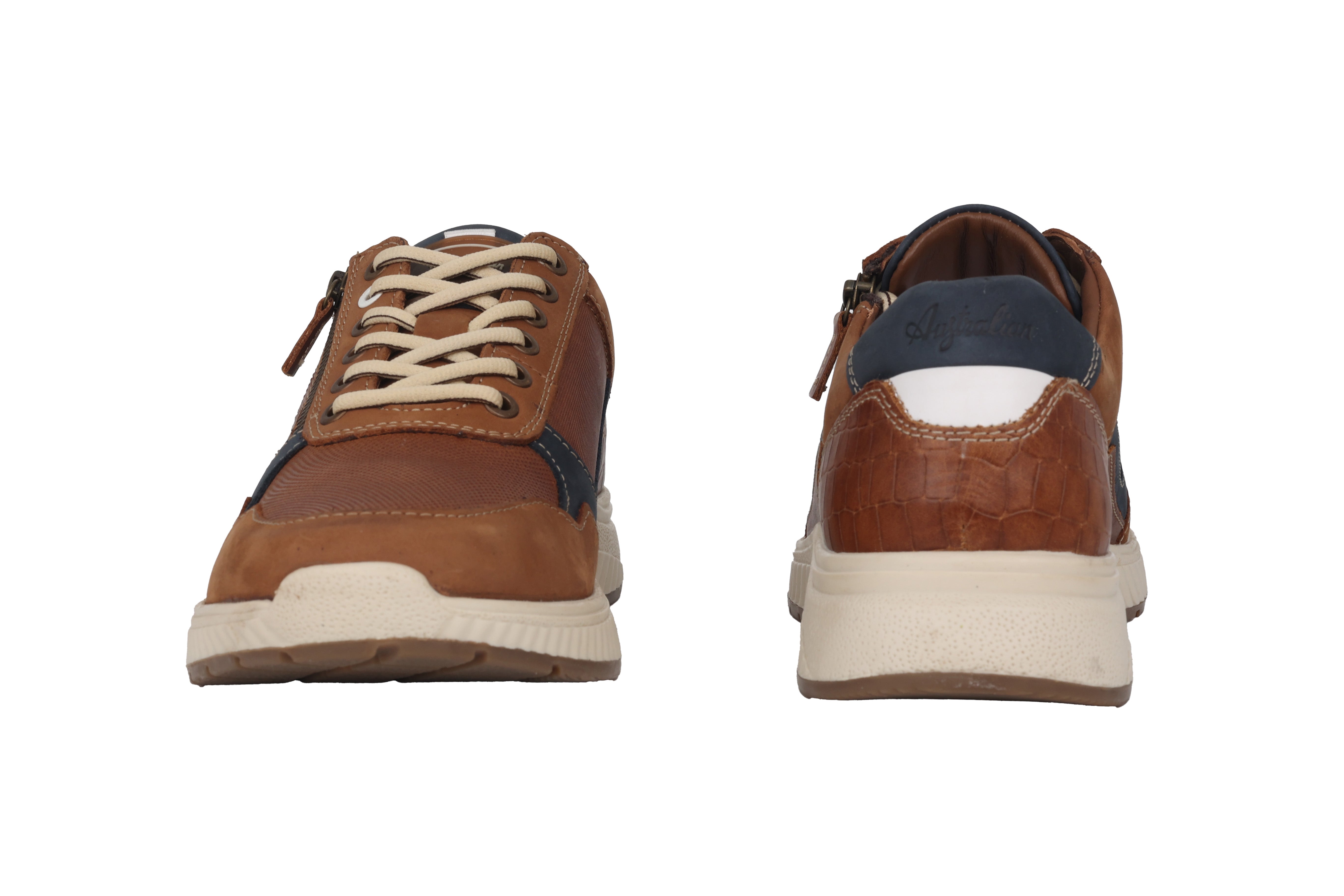 Heren veterschoenen 'Hatchback' - Bruin blauw mix