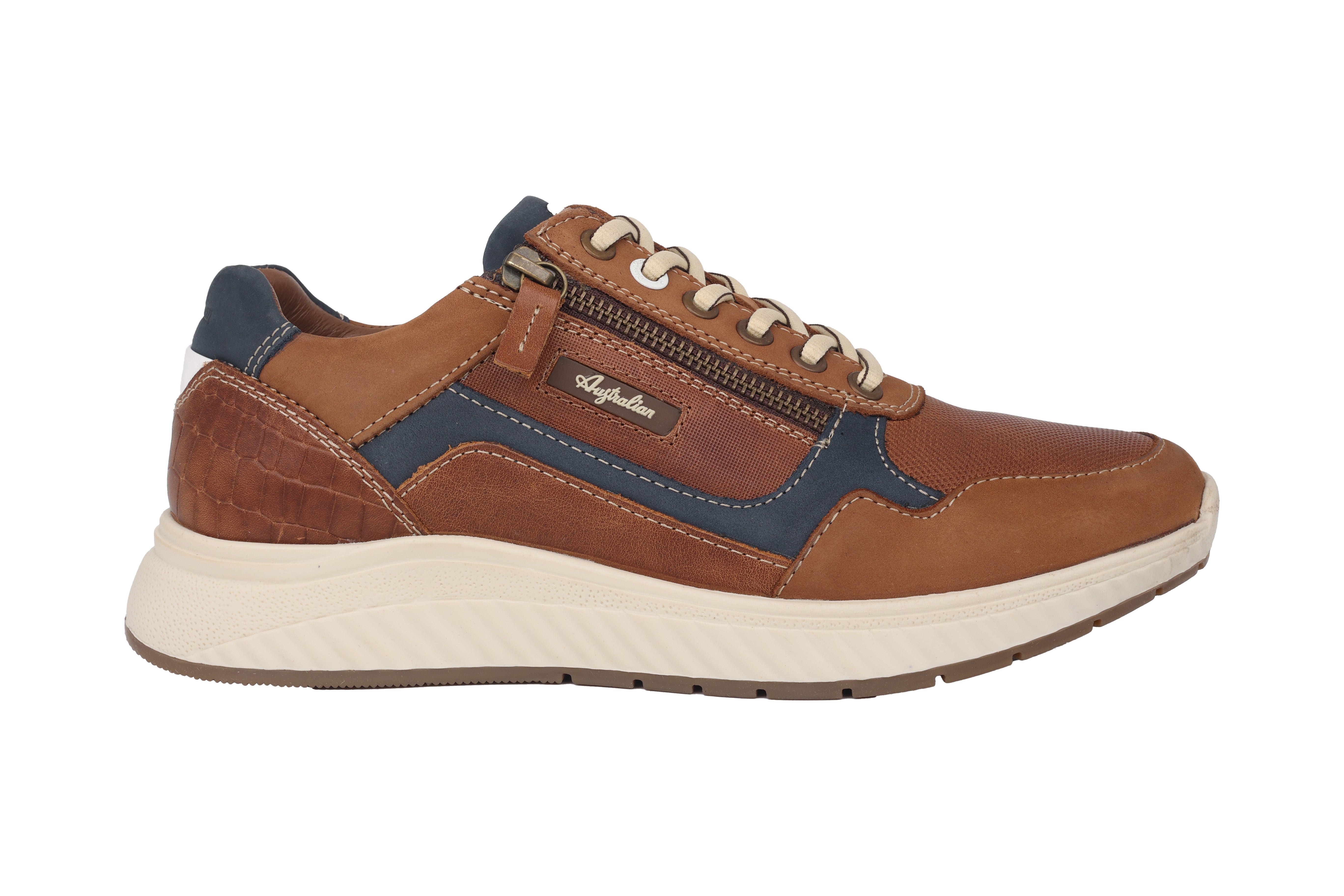 Heren veterschoenen 'Hatchback' - Bruin blauw mix